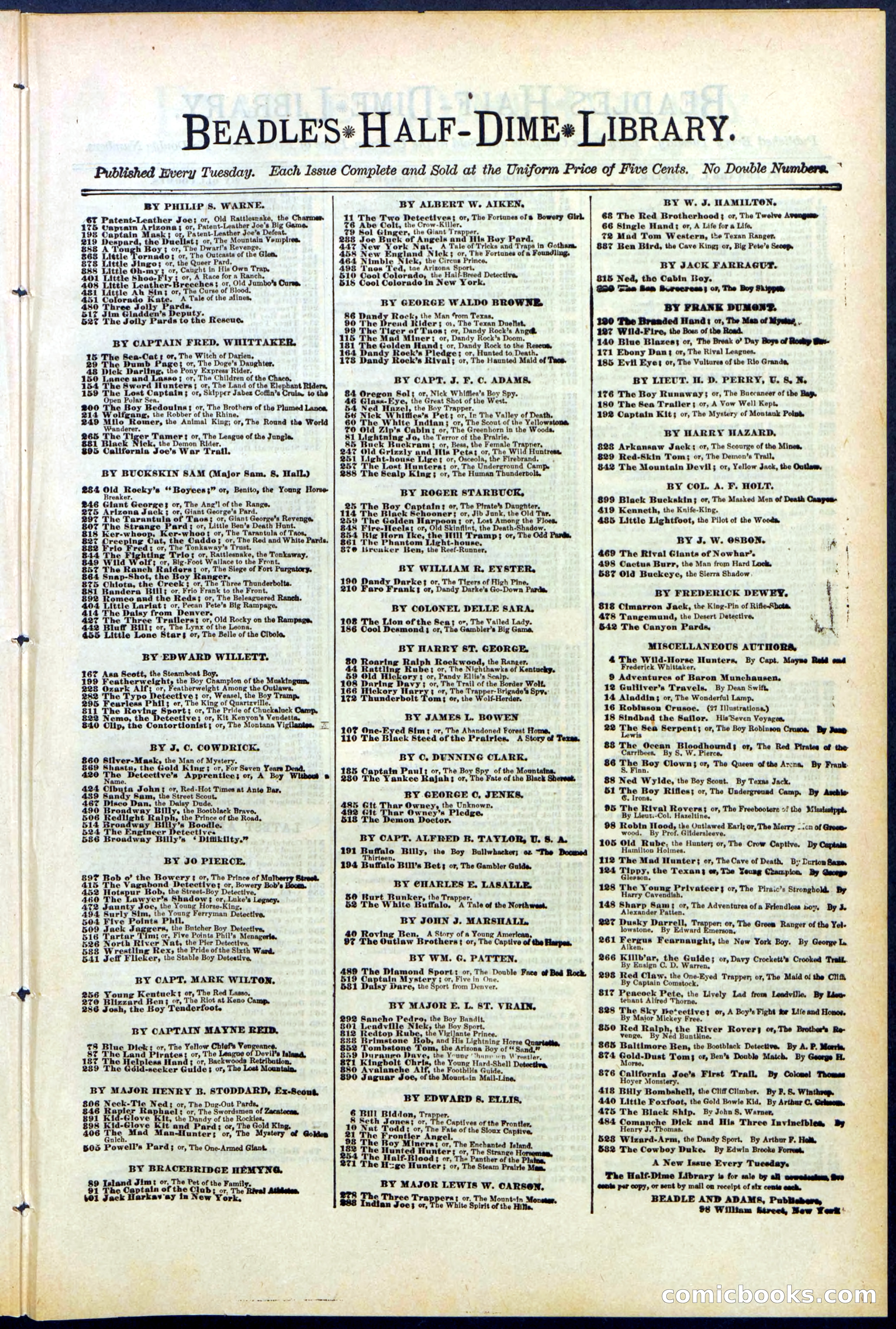 Beadle's New York Dime Library, No. 503 — page 29 of 32