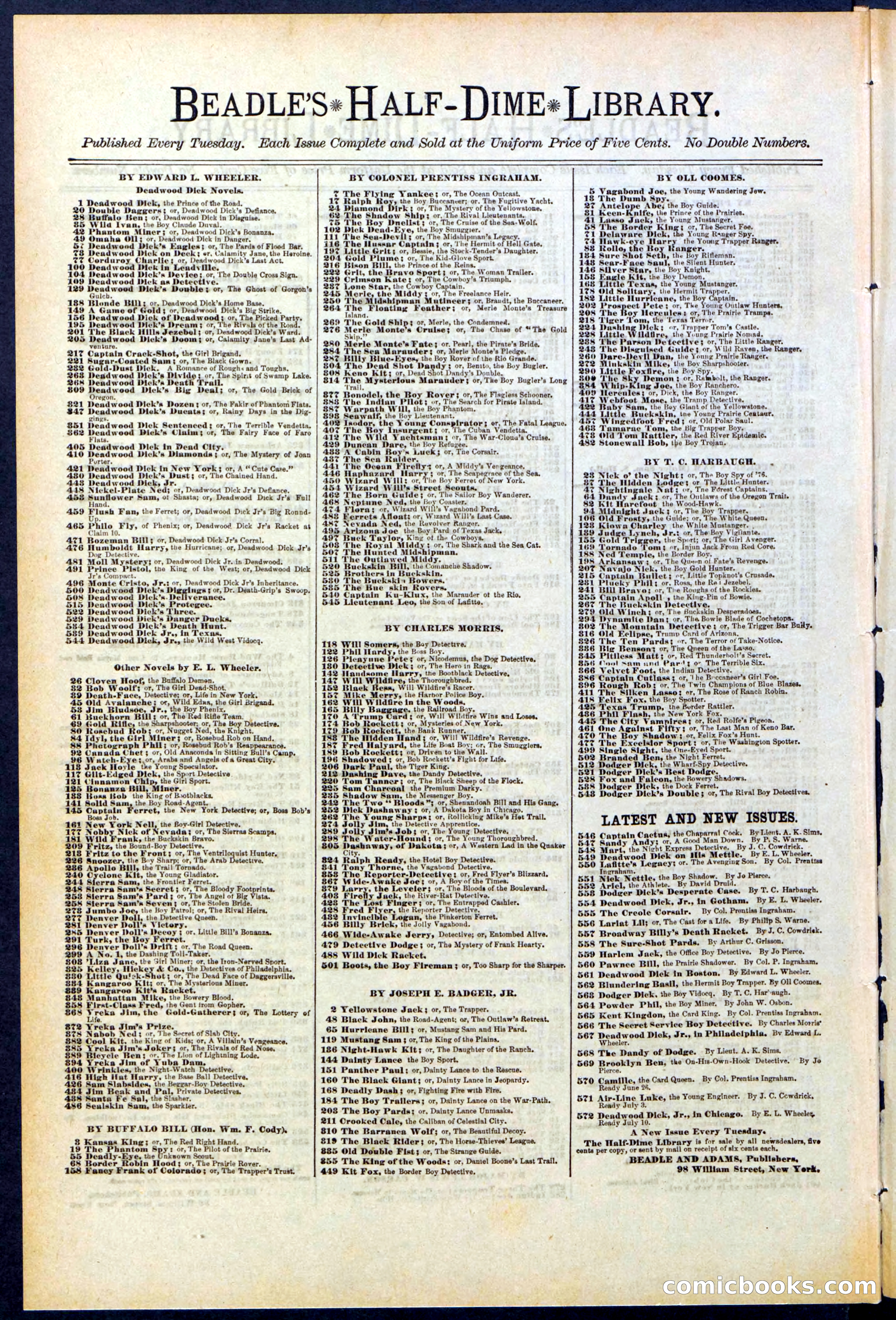 Beadle's New York Dime Library, No. 503 — page 30 of 32