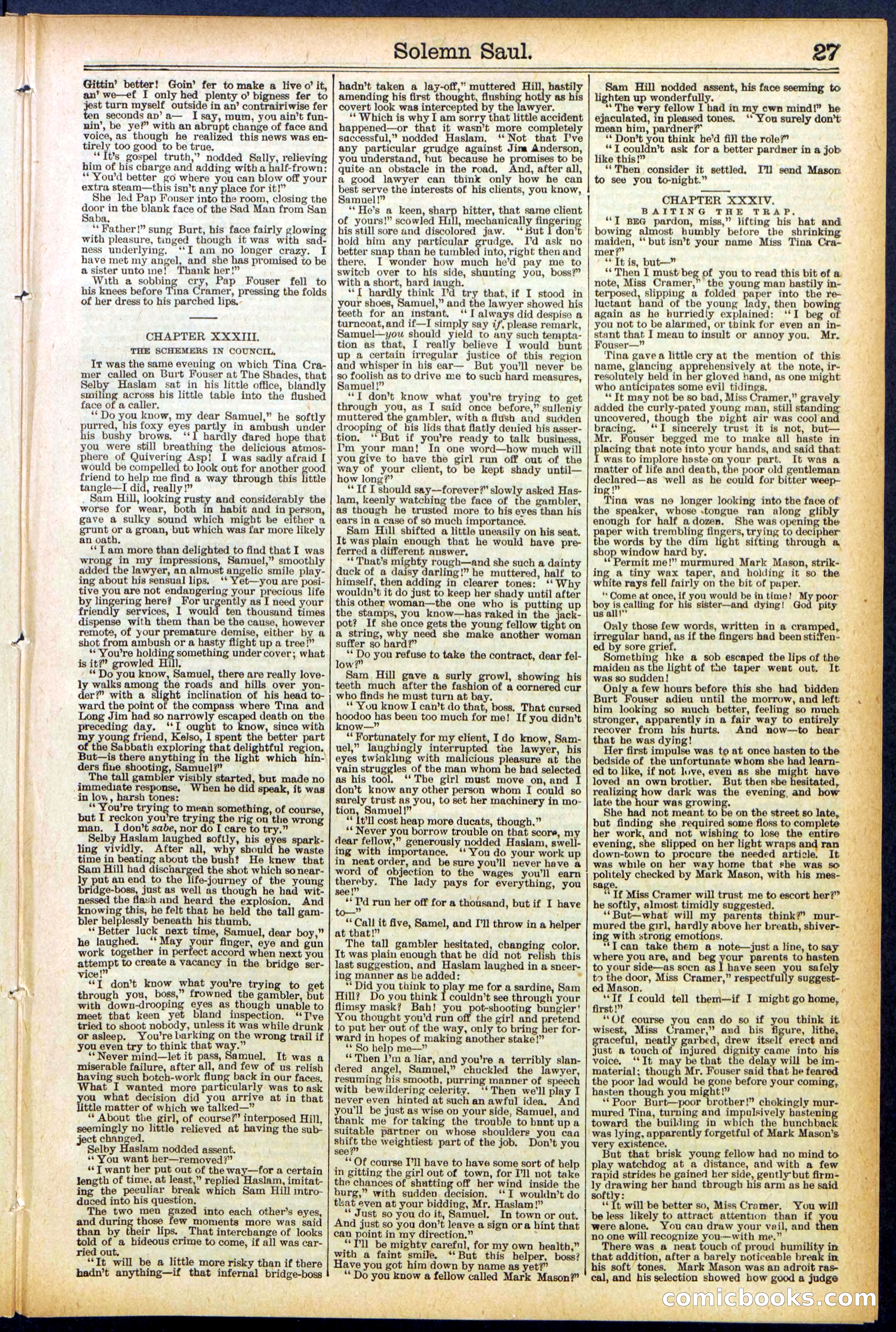 Beadle's New York Dime Library No. 504 — page 27 of 32