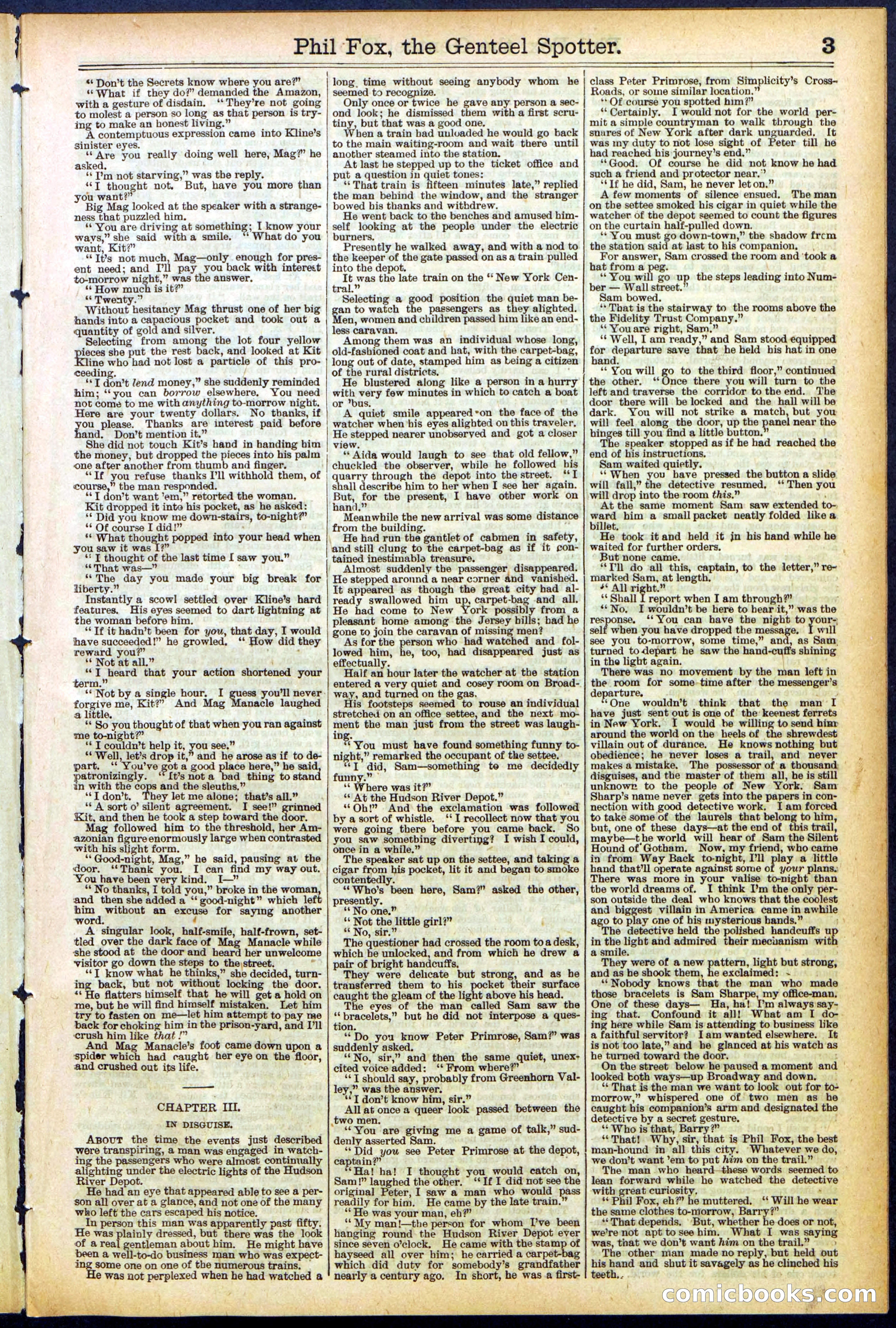 Beadle's New York Dime Library No. 505 — page 3 of 32