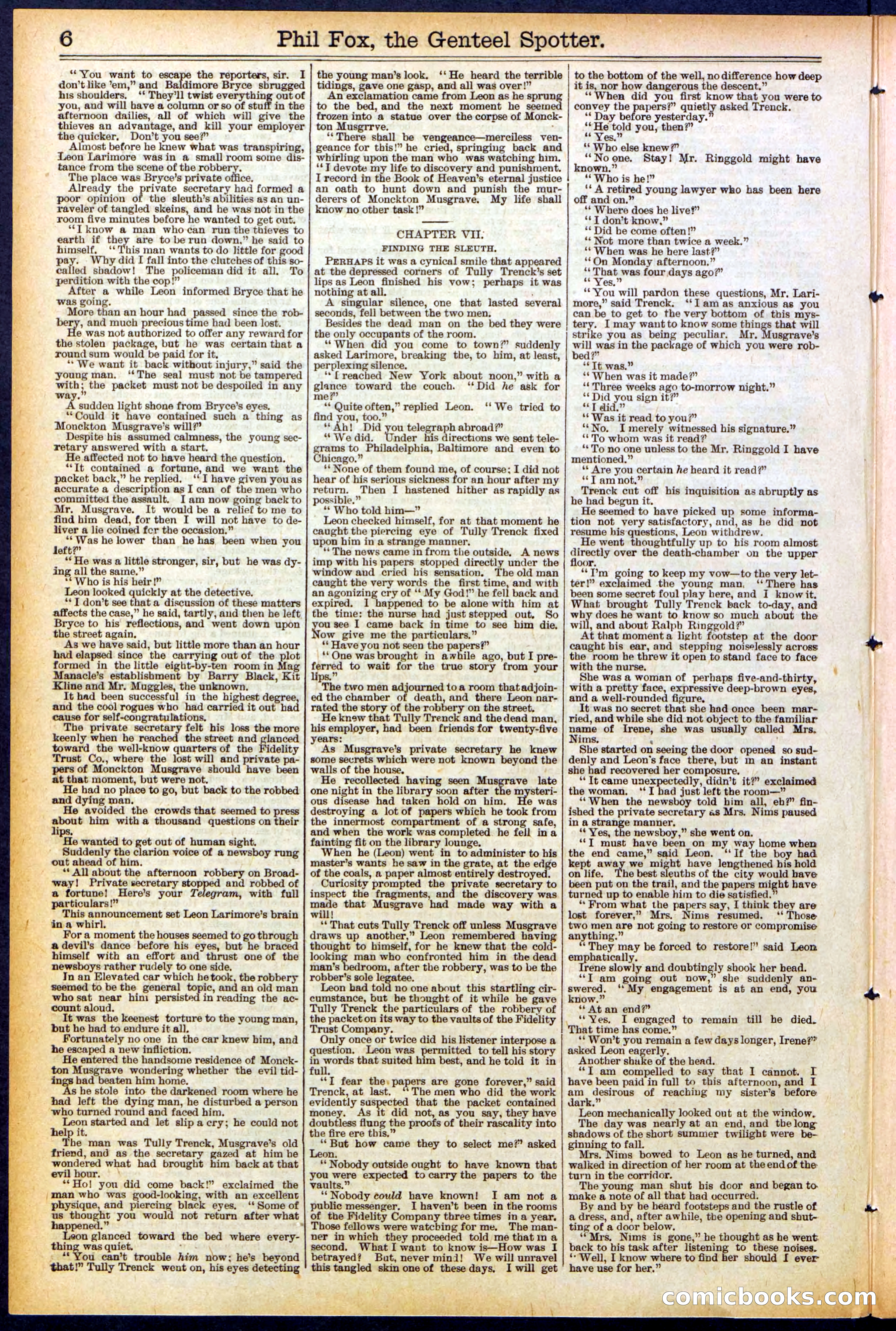 Beadle's New York Dime Library No. 505 — page 6 of 32