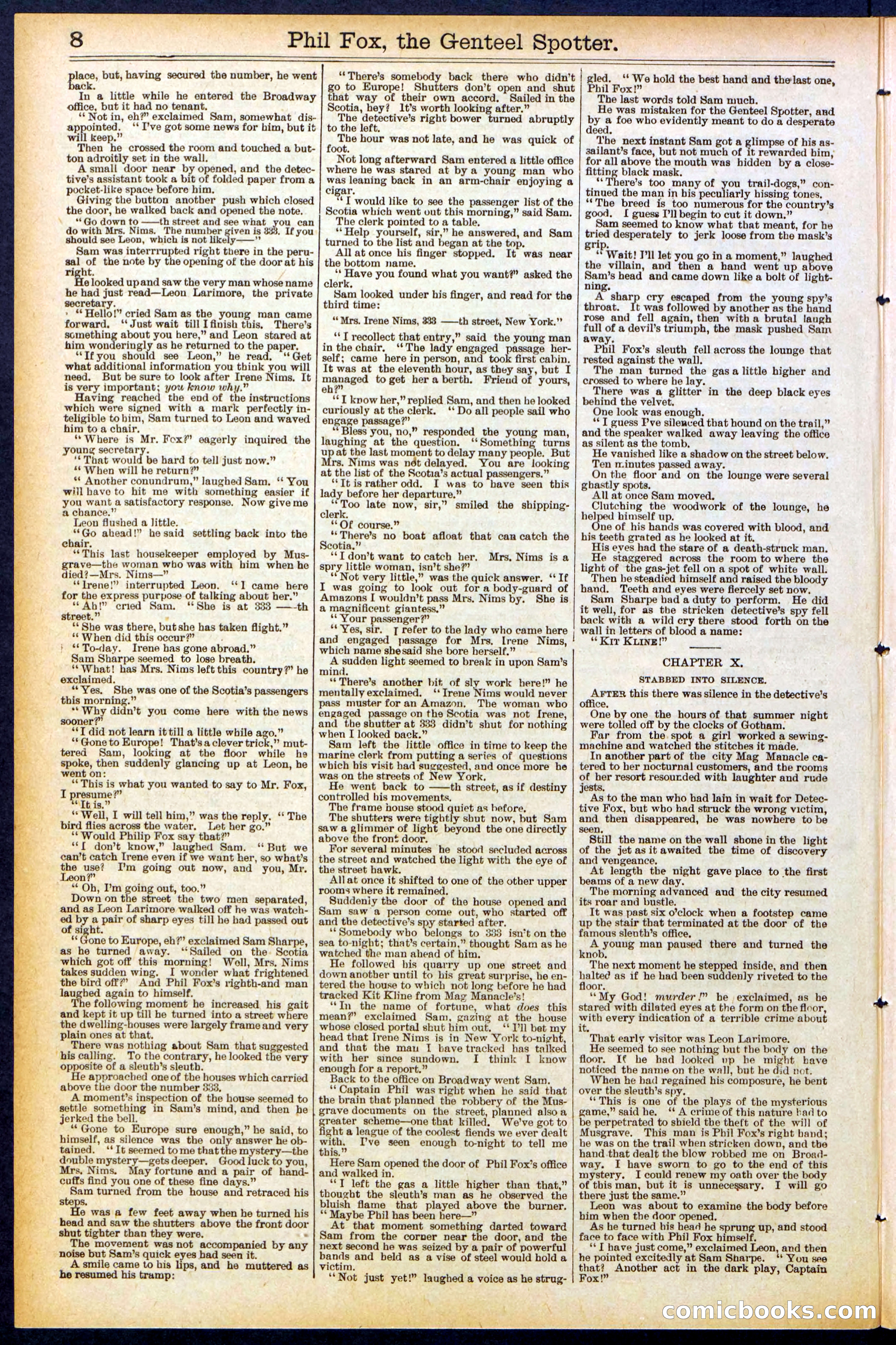 Beadle's New York Dime Library No. 505 — page 8 of 32