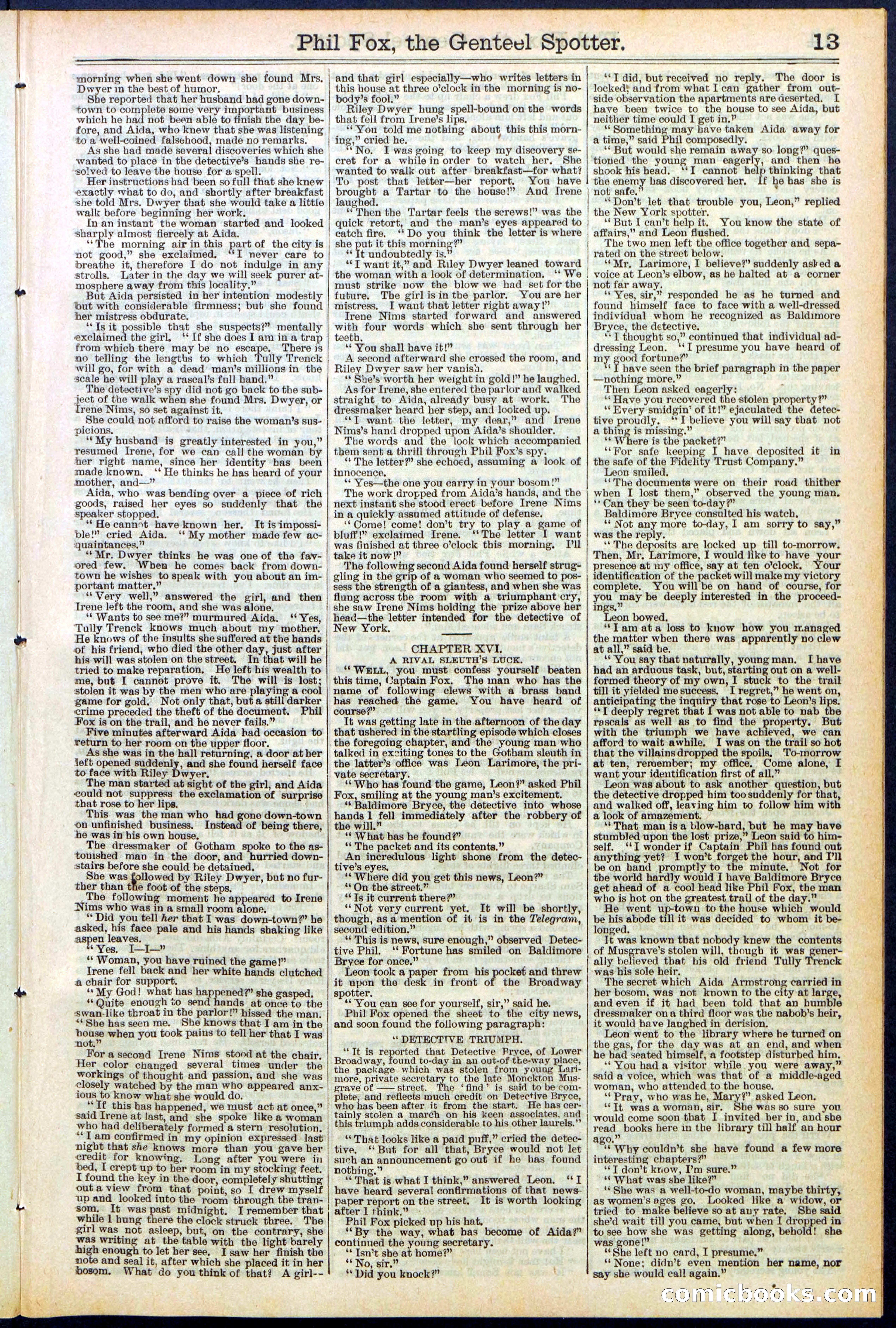 Beadle's New York Dime Library No. 505 — page 13 of 32
