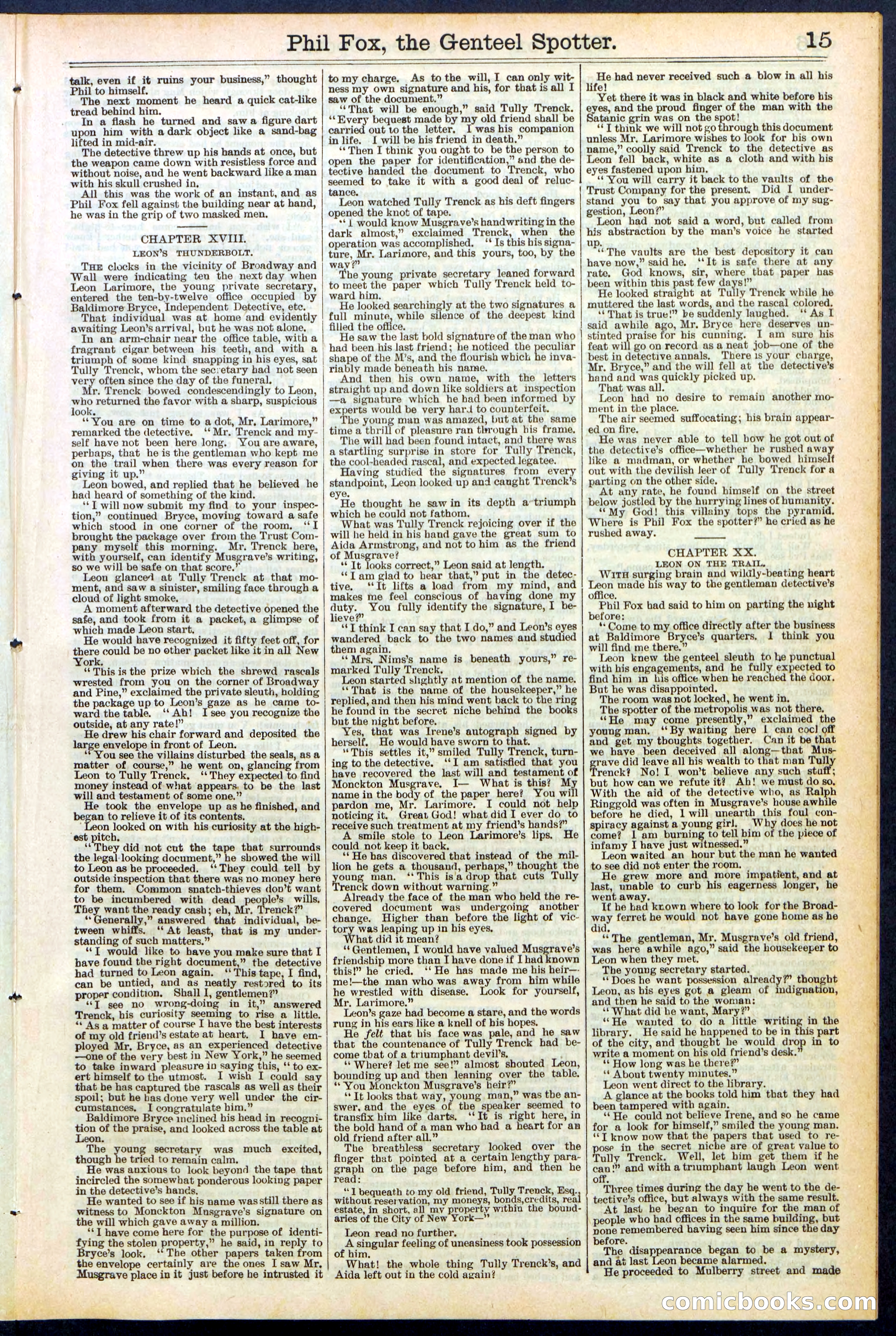 Beadle's New York Dime Library No. 505 — page 15 of 32