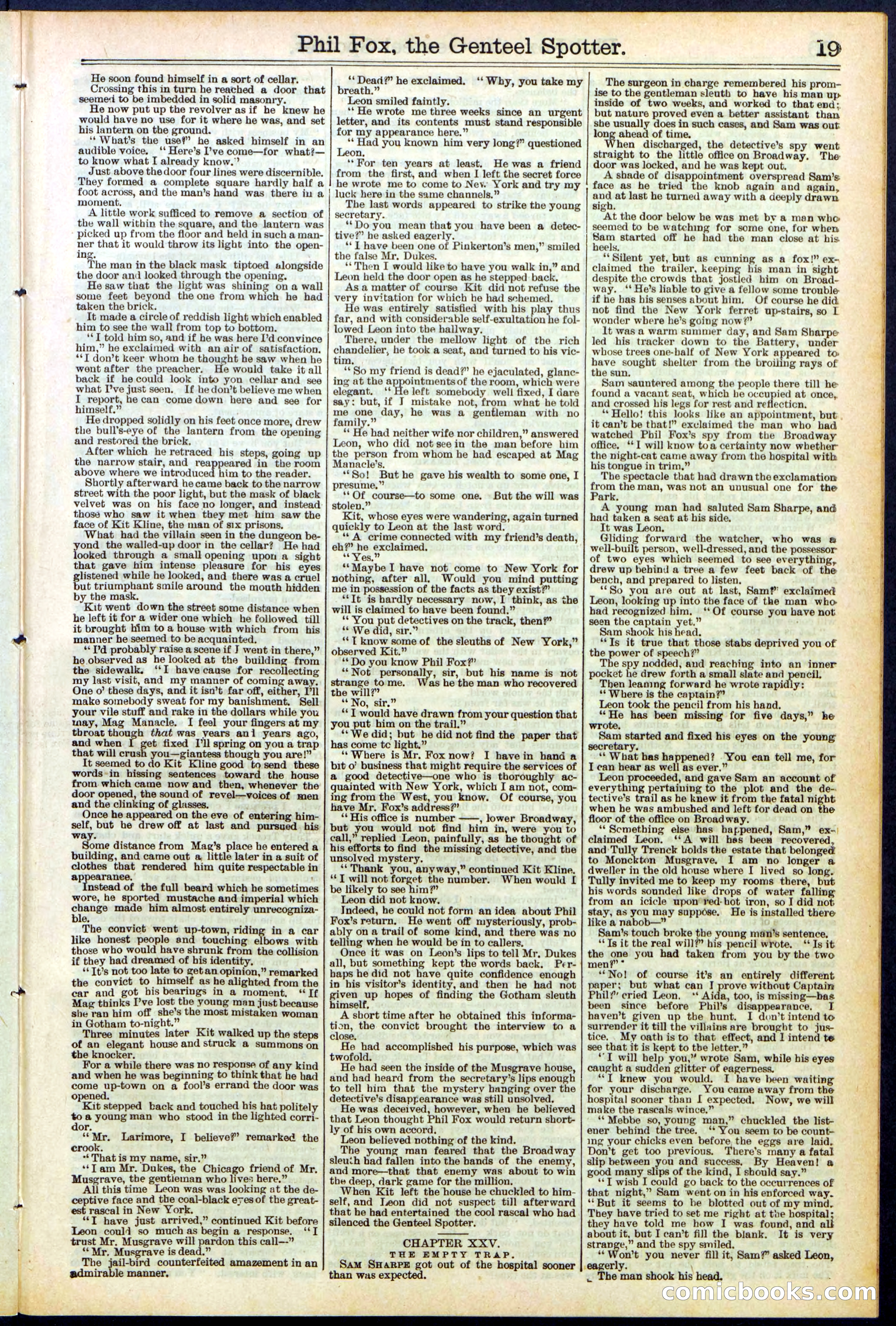 Beadle's New York Dime Library No. 505 — page 19 of 32