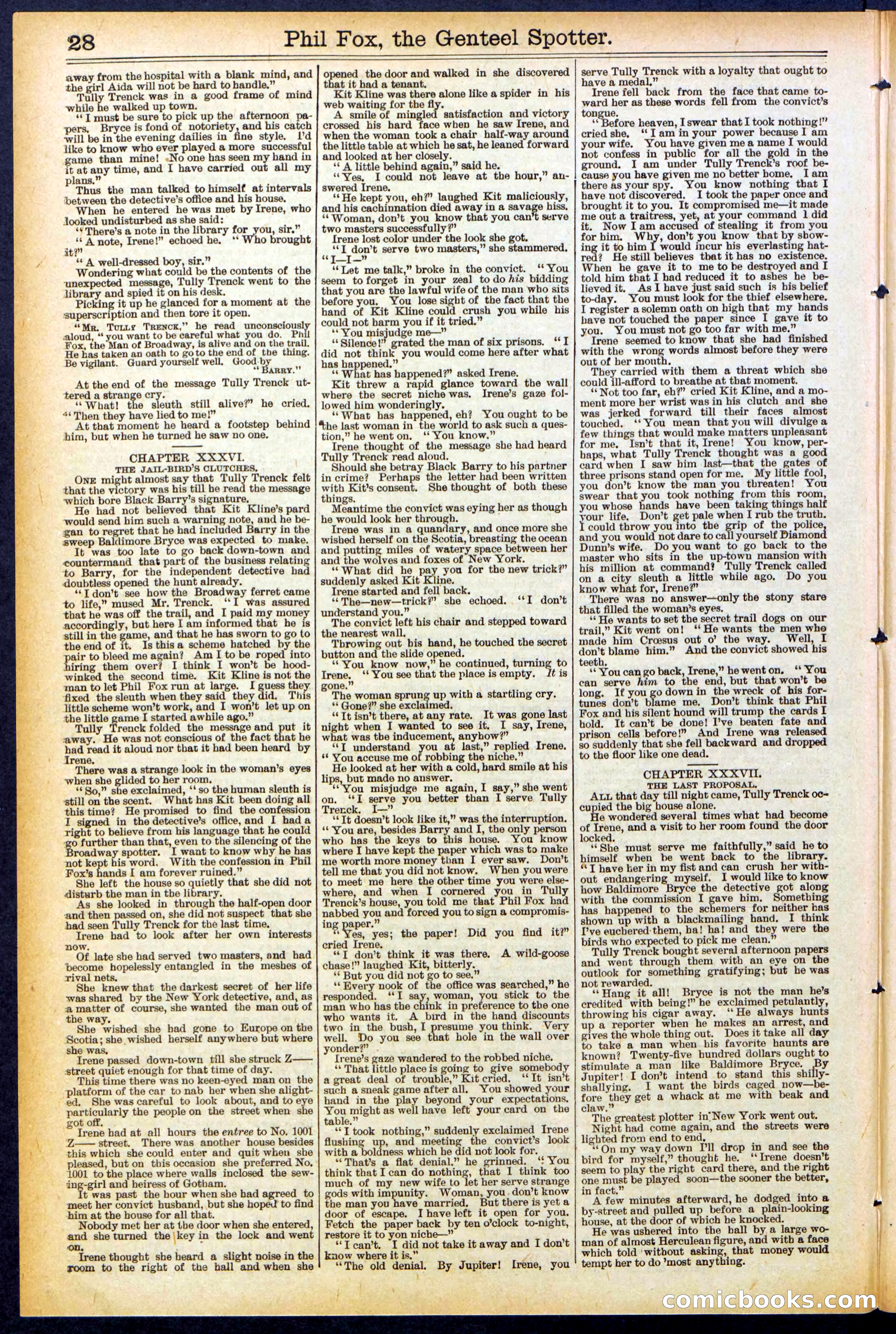 Beadle's New York Dime Library No. 505 — page 28 of 32