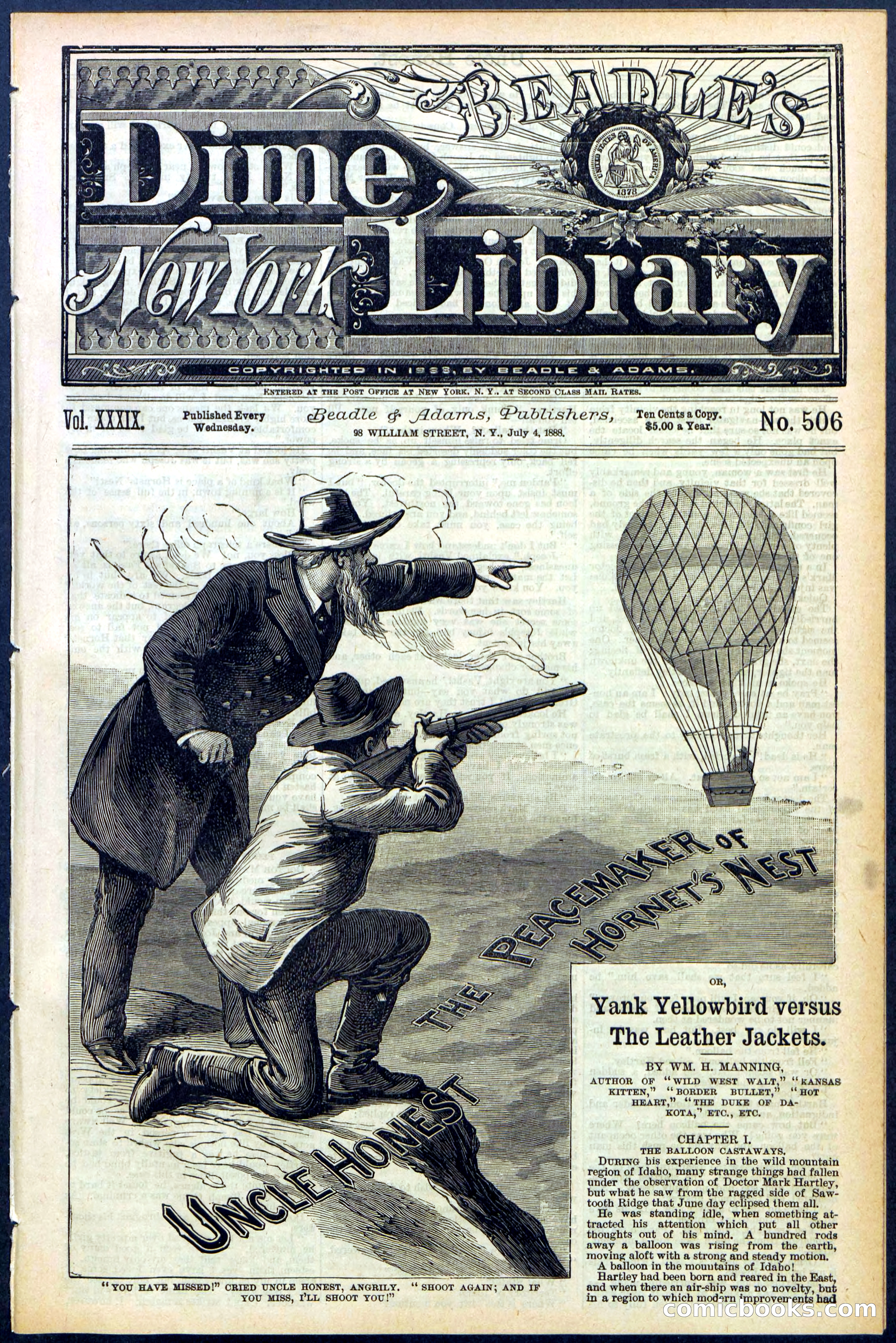 Beadle's New York Dime Library, No. 506 — page 1 of 32