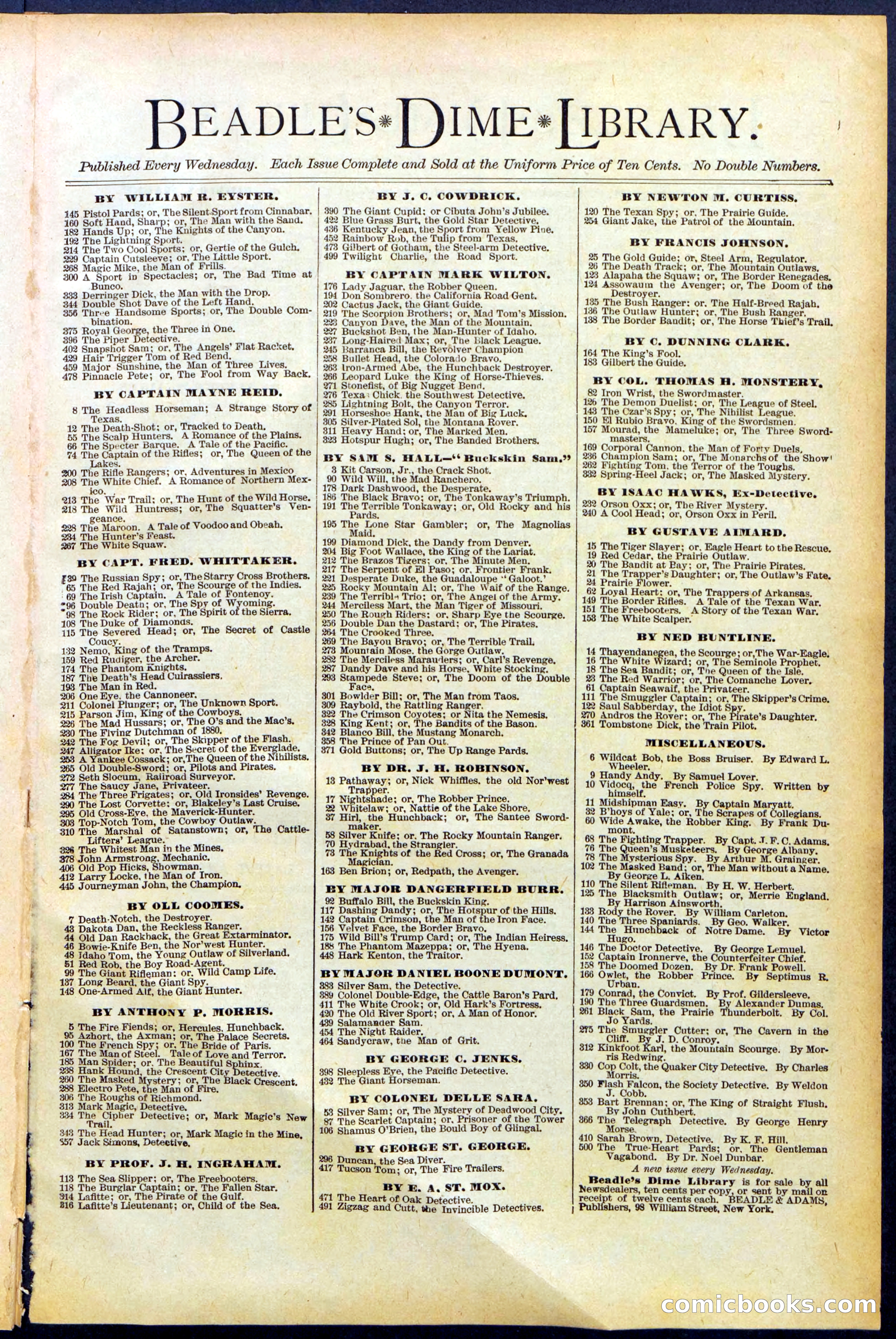 Beadle's Dime Library No. 507 — page 31 of 32