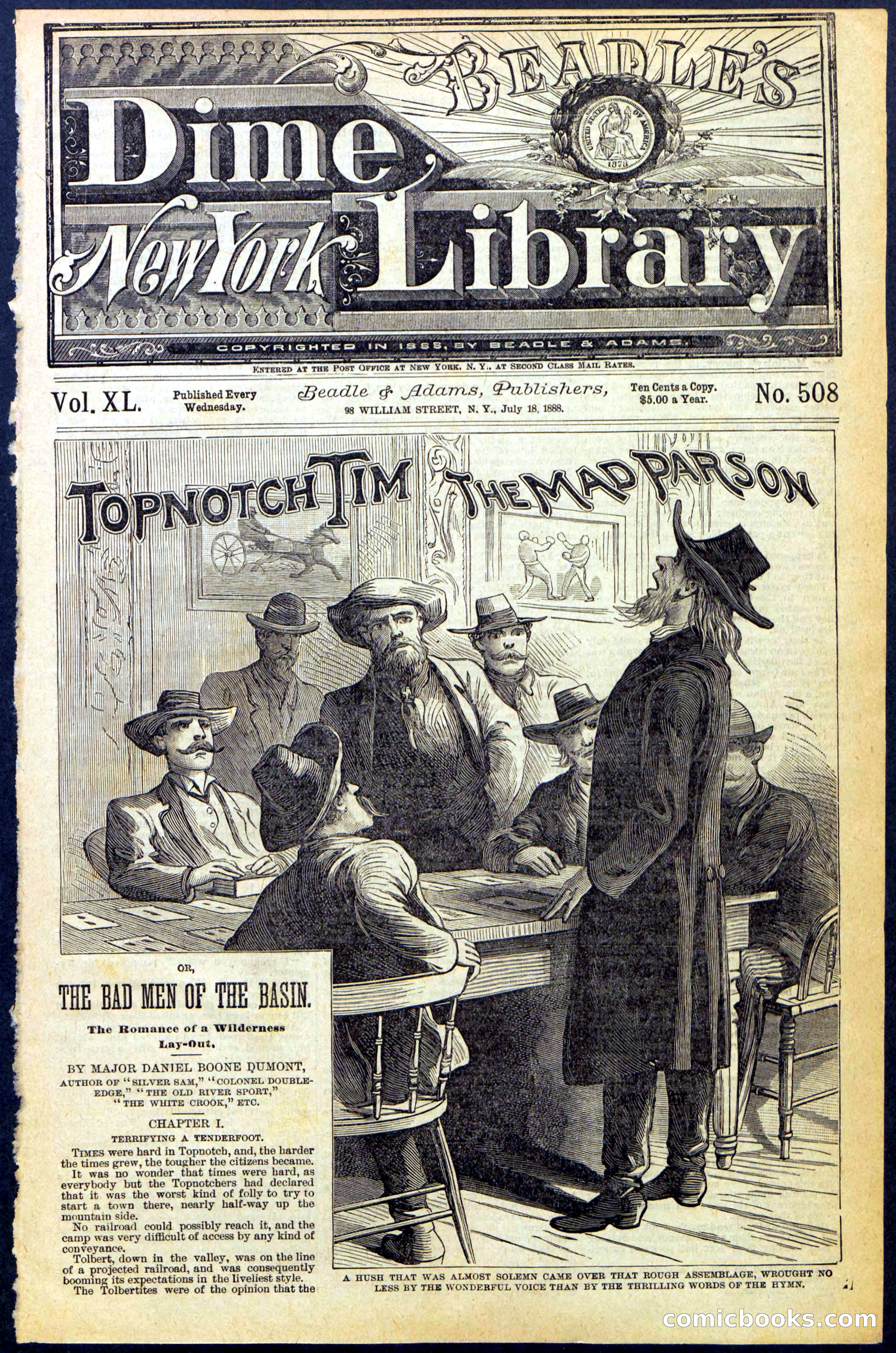 Beadle's New York Dime Library, No. 508 — page 1 of 32
