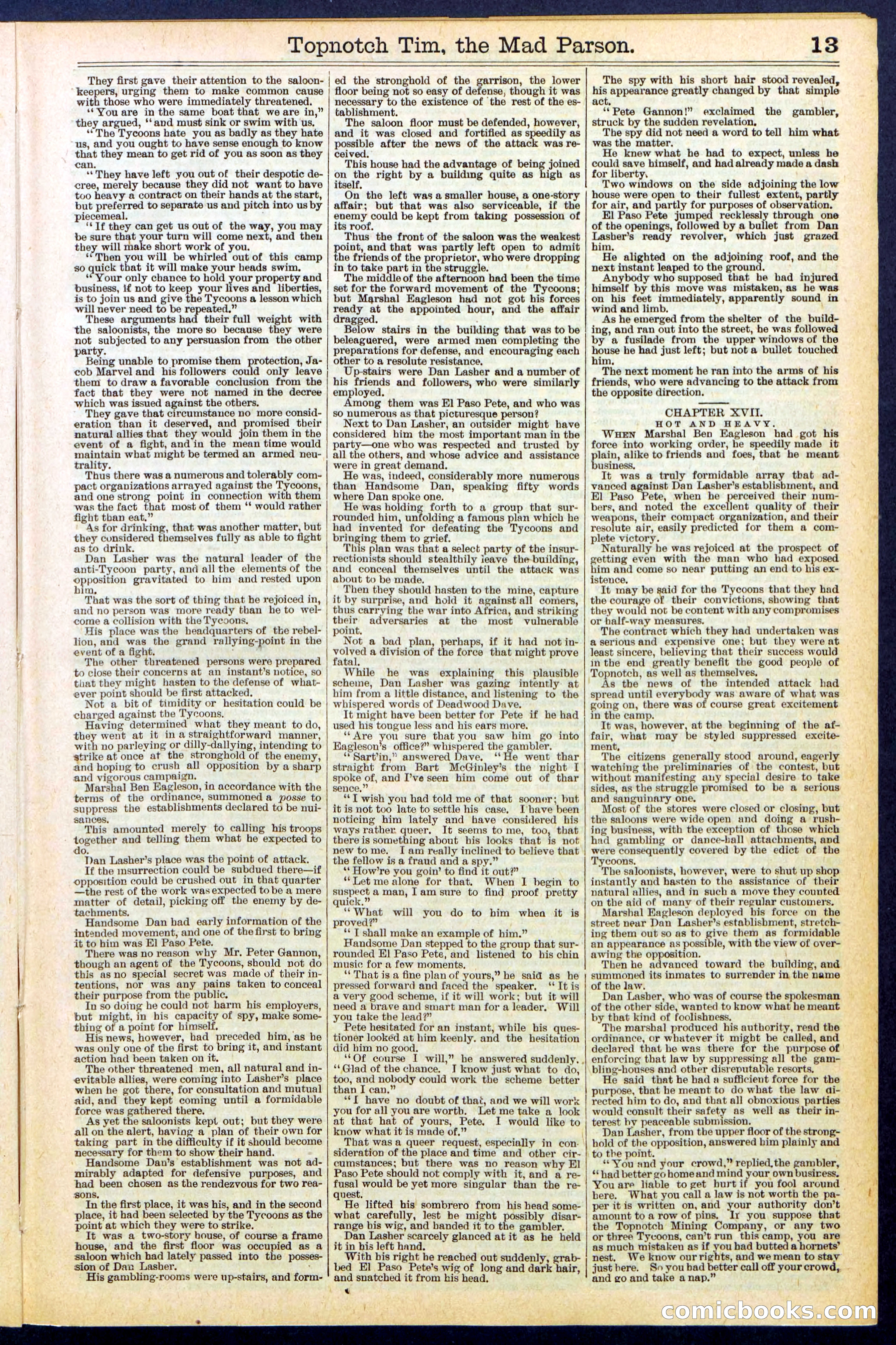 Beadle's New York Dime Library, No. 508 — page 13 of 32