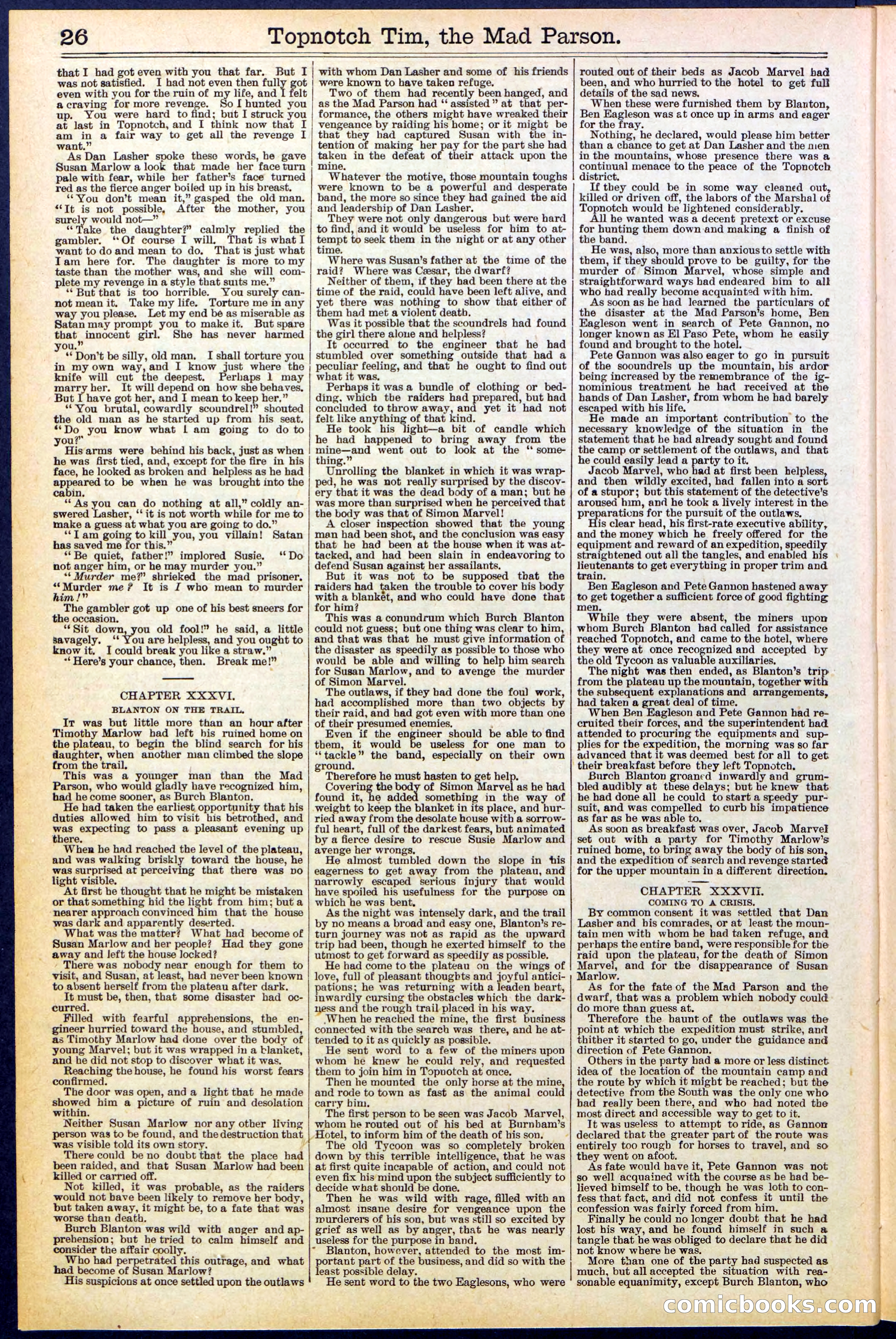 Beadle's New York Dime Library, No. 508 — page 26 of 32