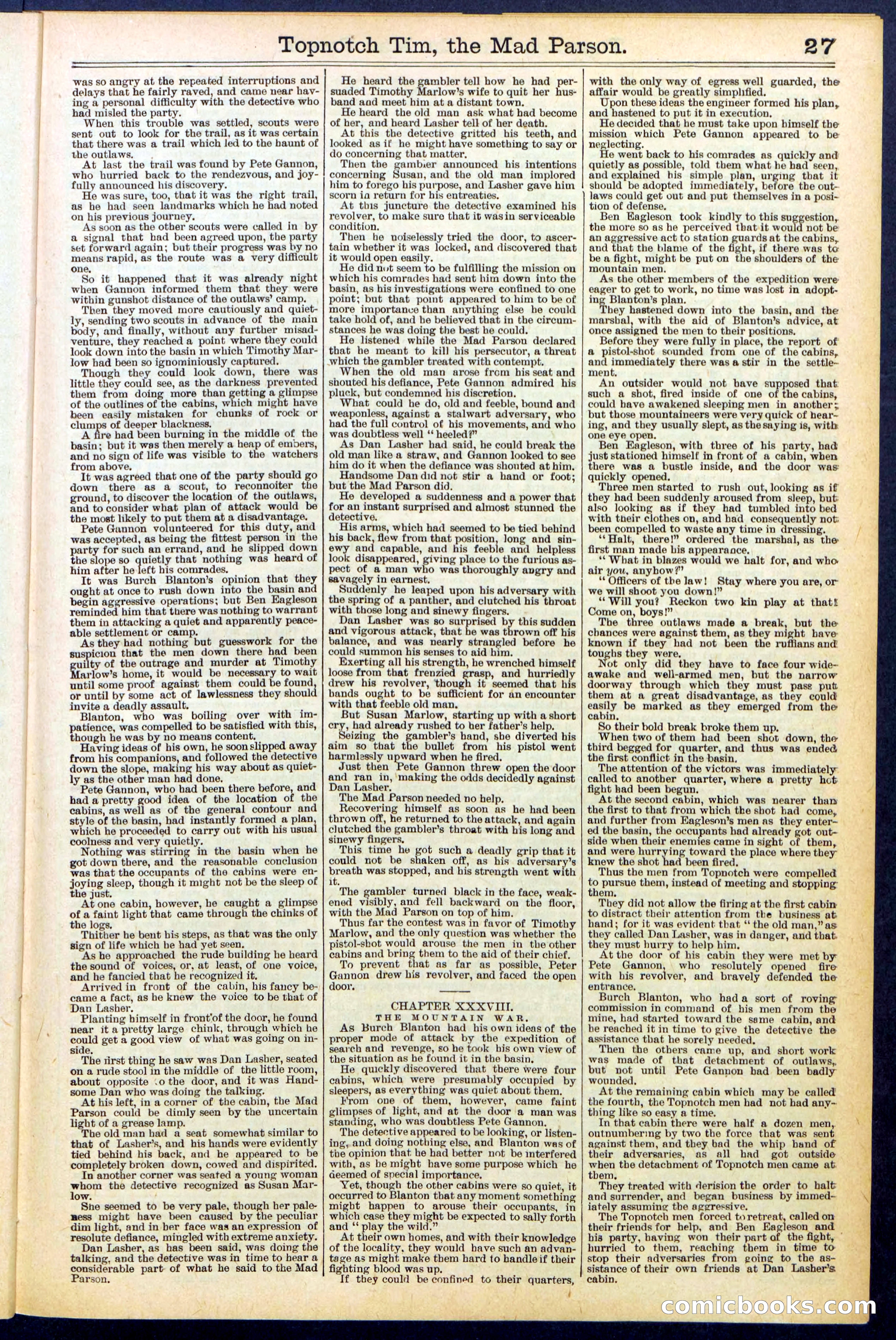 Beadle's New York Dime Library, No. 508 — page 27 of 32