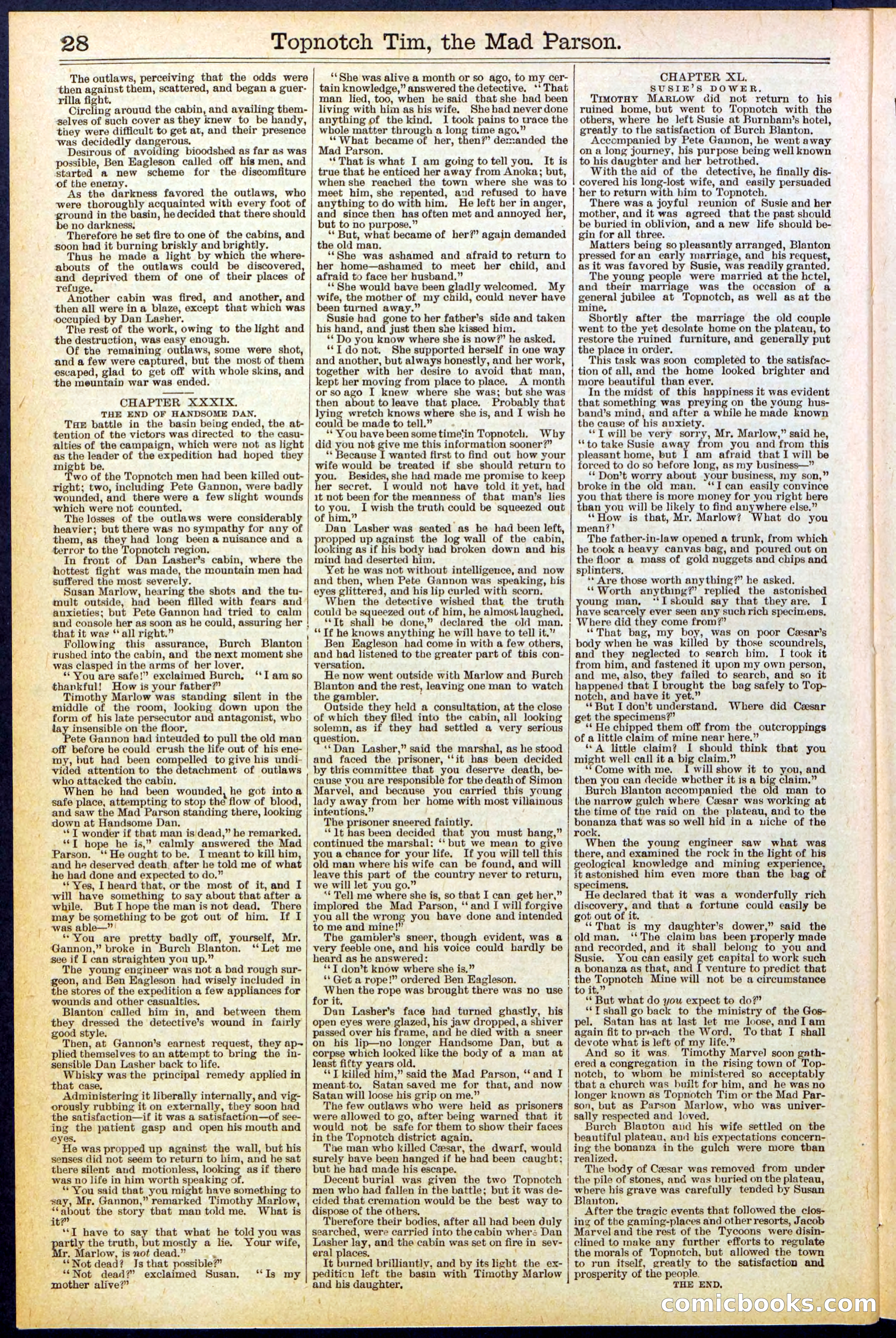 Beadle's New York Dime Library, No. 508 — page 28 of 32