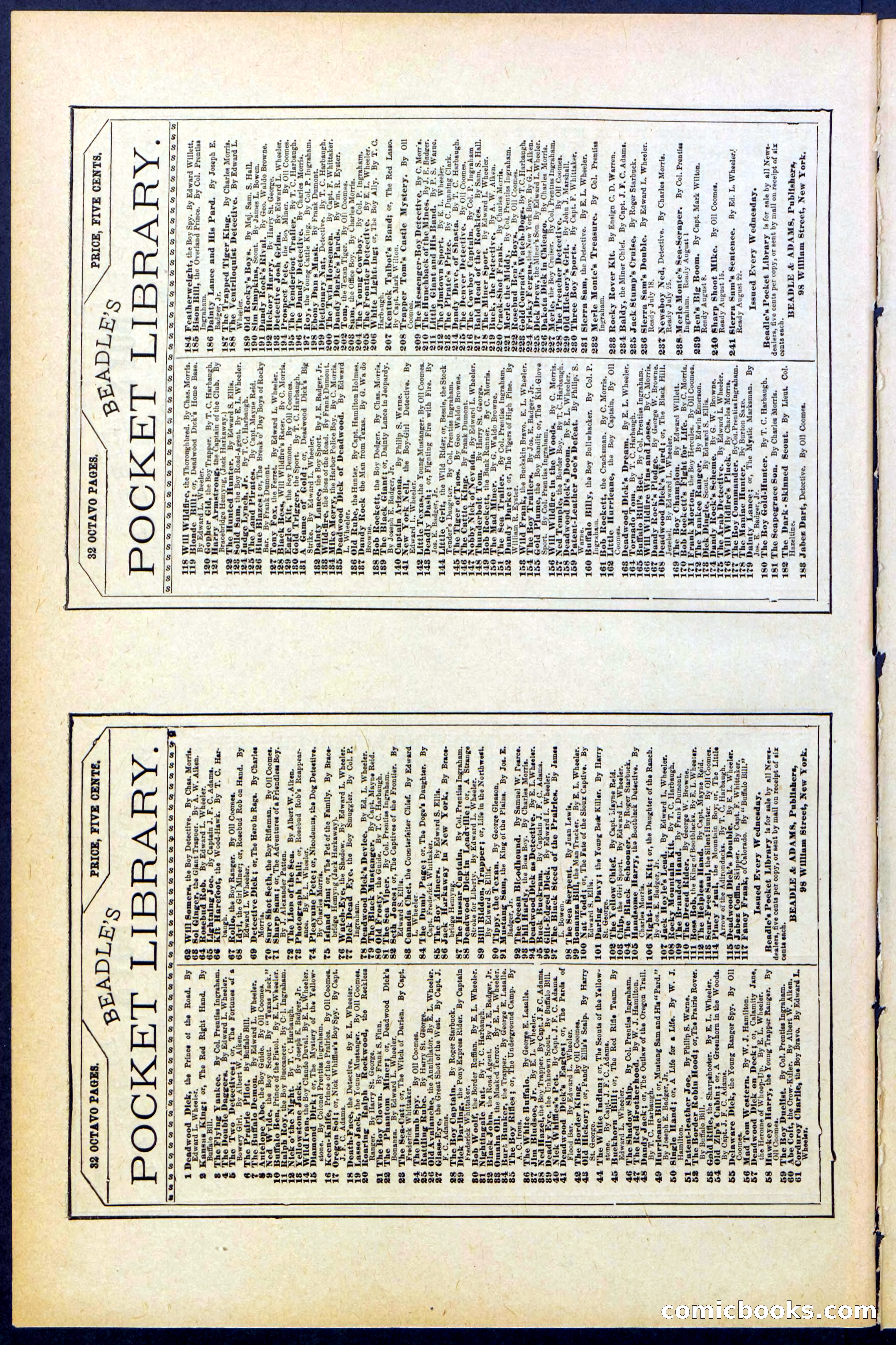 Beadle's New York Dime Library, No. 508 — page 30 of 32