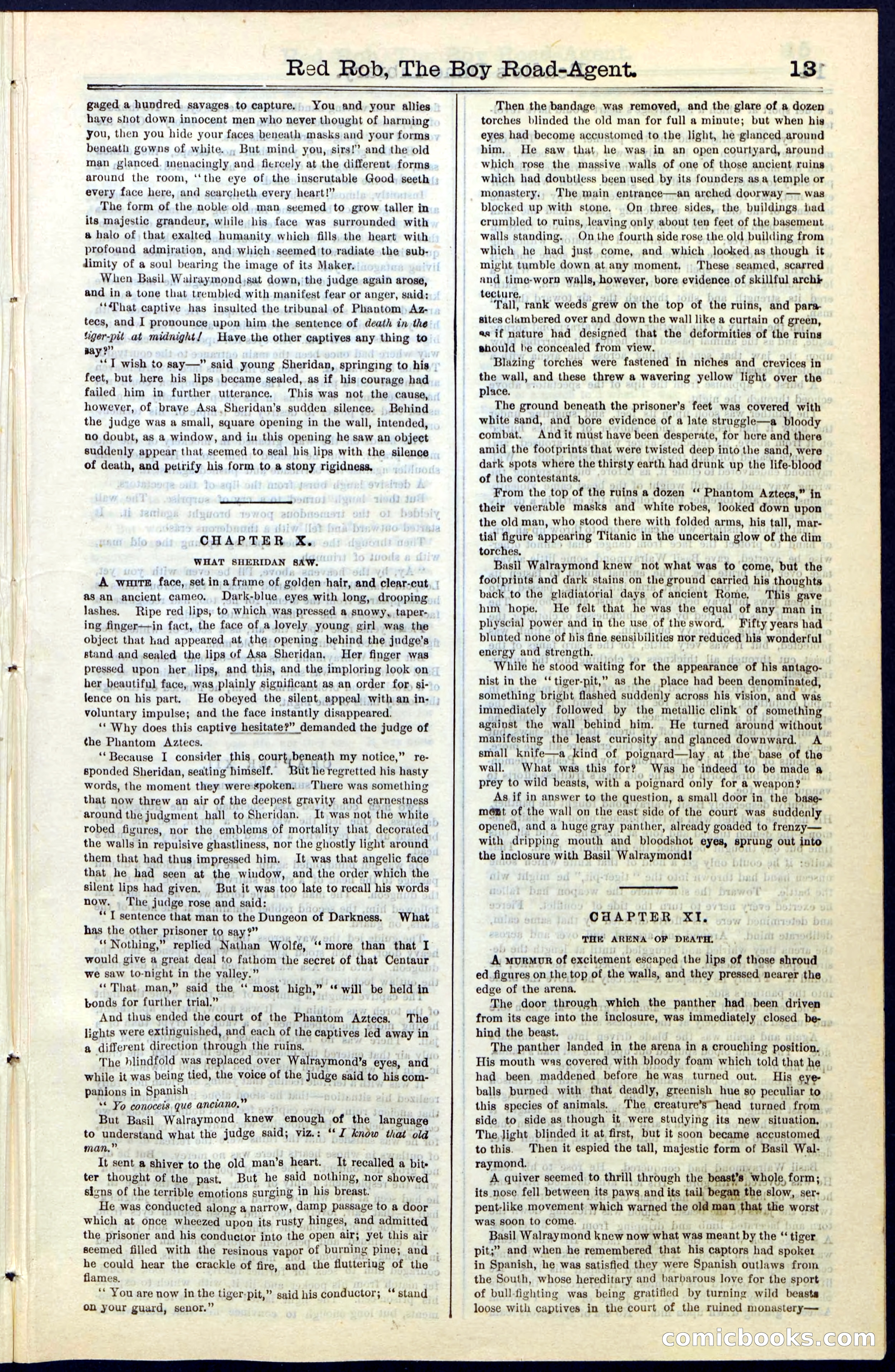 Beadle's Dime Library No. 51: Red Rob, The Boy Road-Agent — page 13 of 44