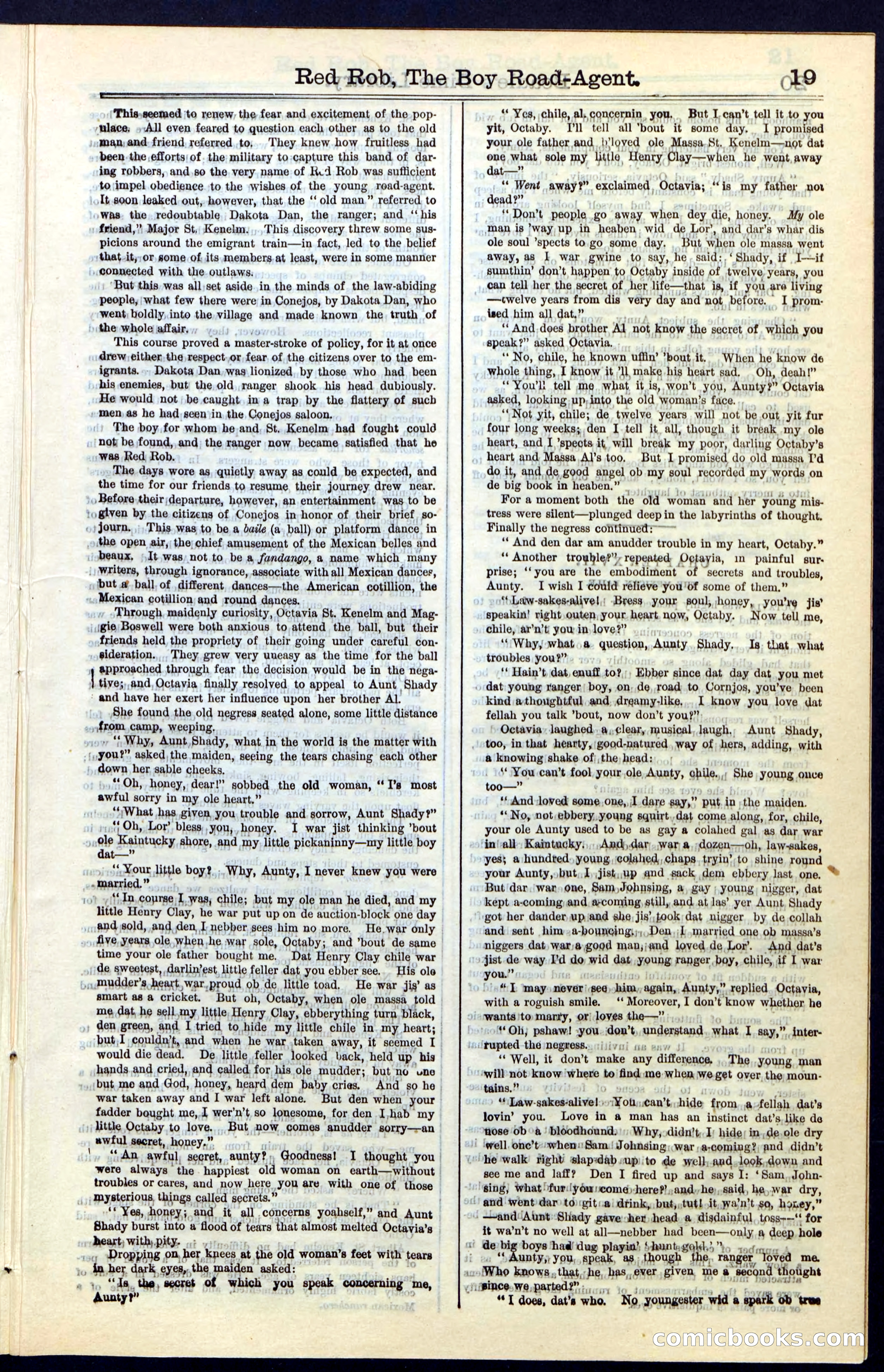 Beadle's Dime Library No. 51: Red Rob, The Boy Road-Agent — page 19 of 44