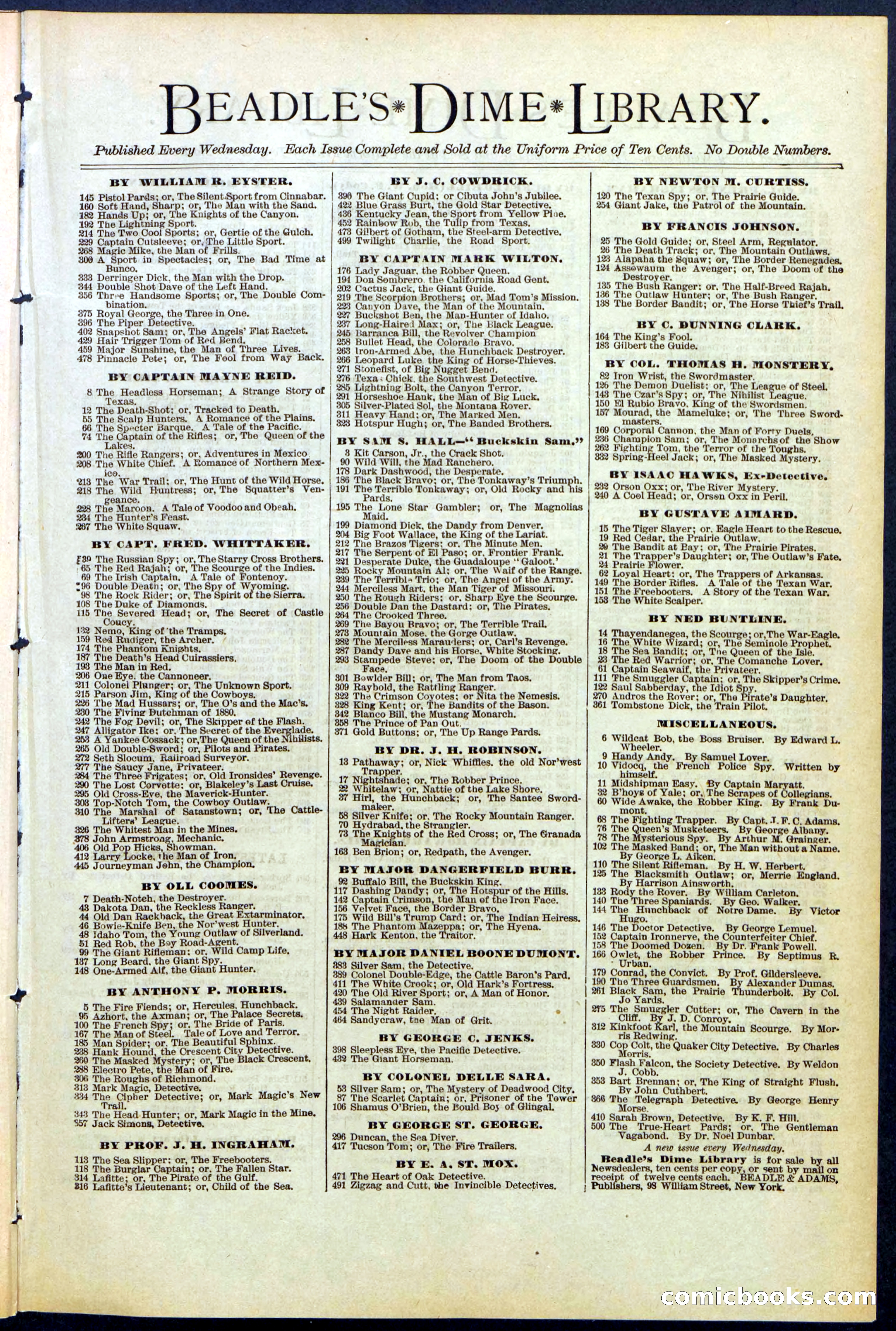 Beadle's Dime Library No. 510 — page 31 of 32