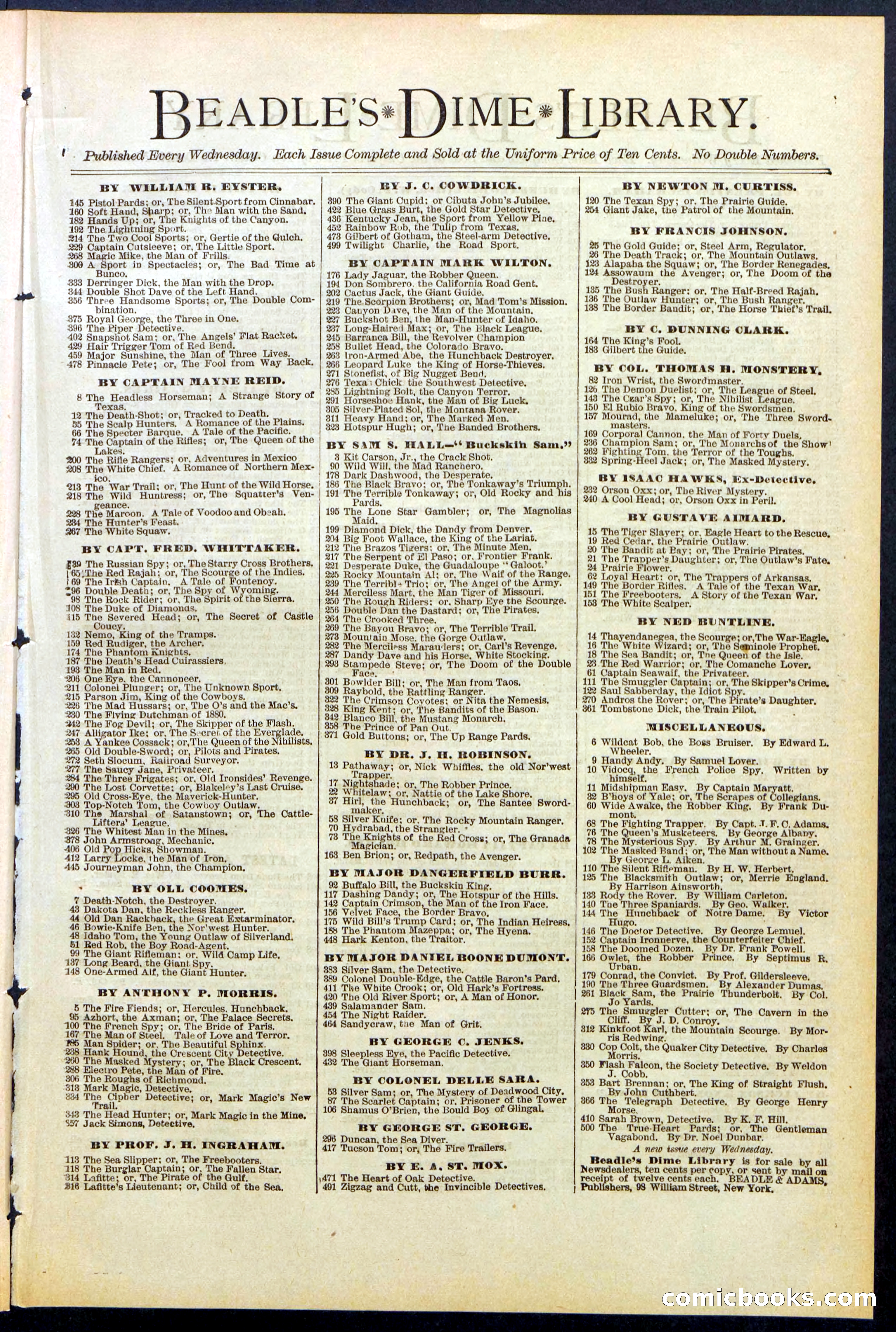 Beadle's New York Dime Library, No. 511 — page 31 of 32