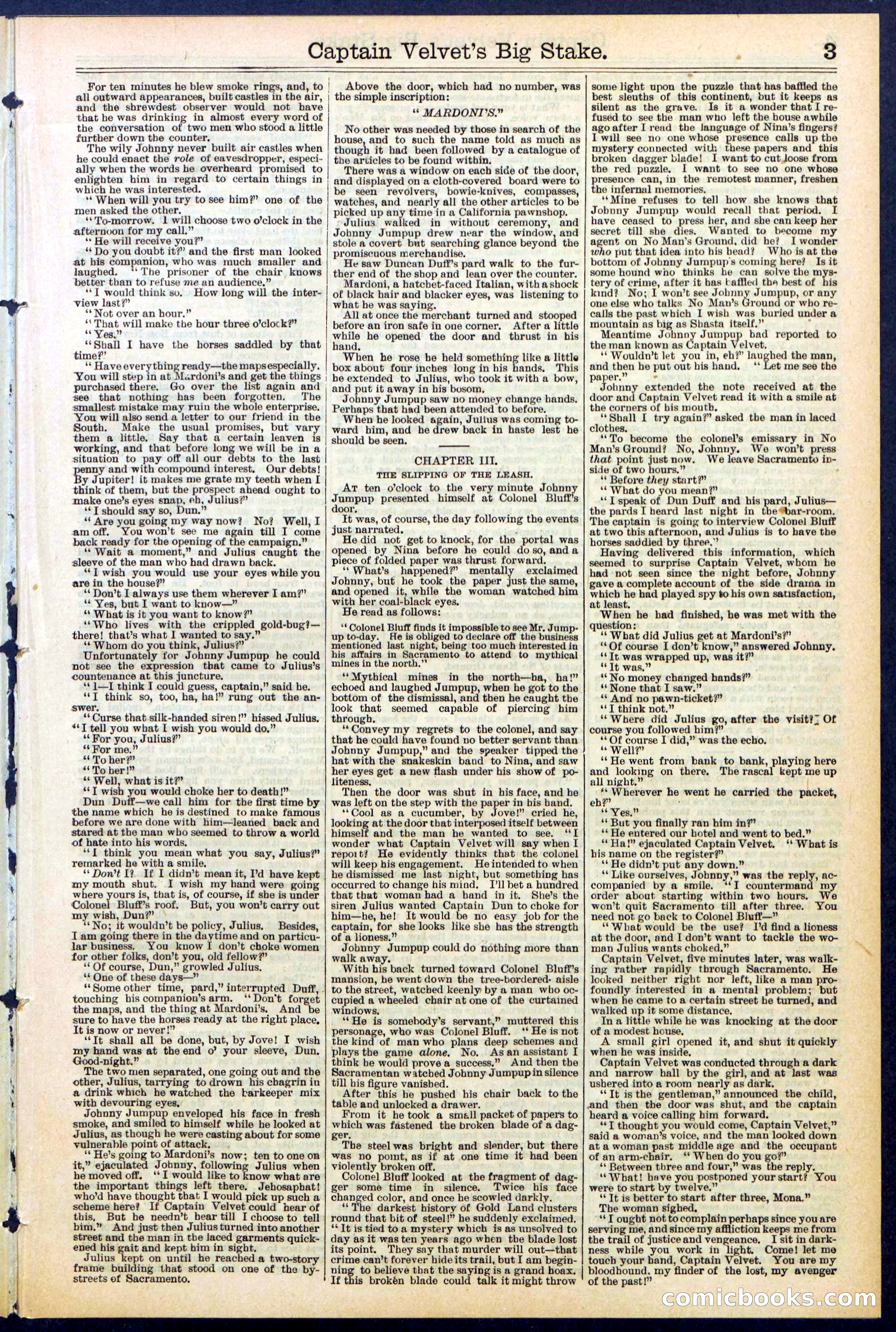 Beadle's New York Dime Library, No. 512 — page 3 of 32