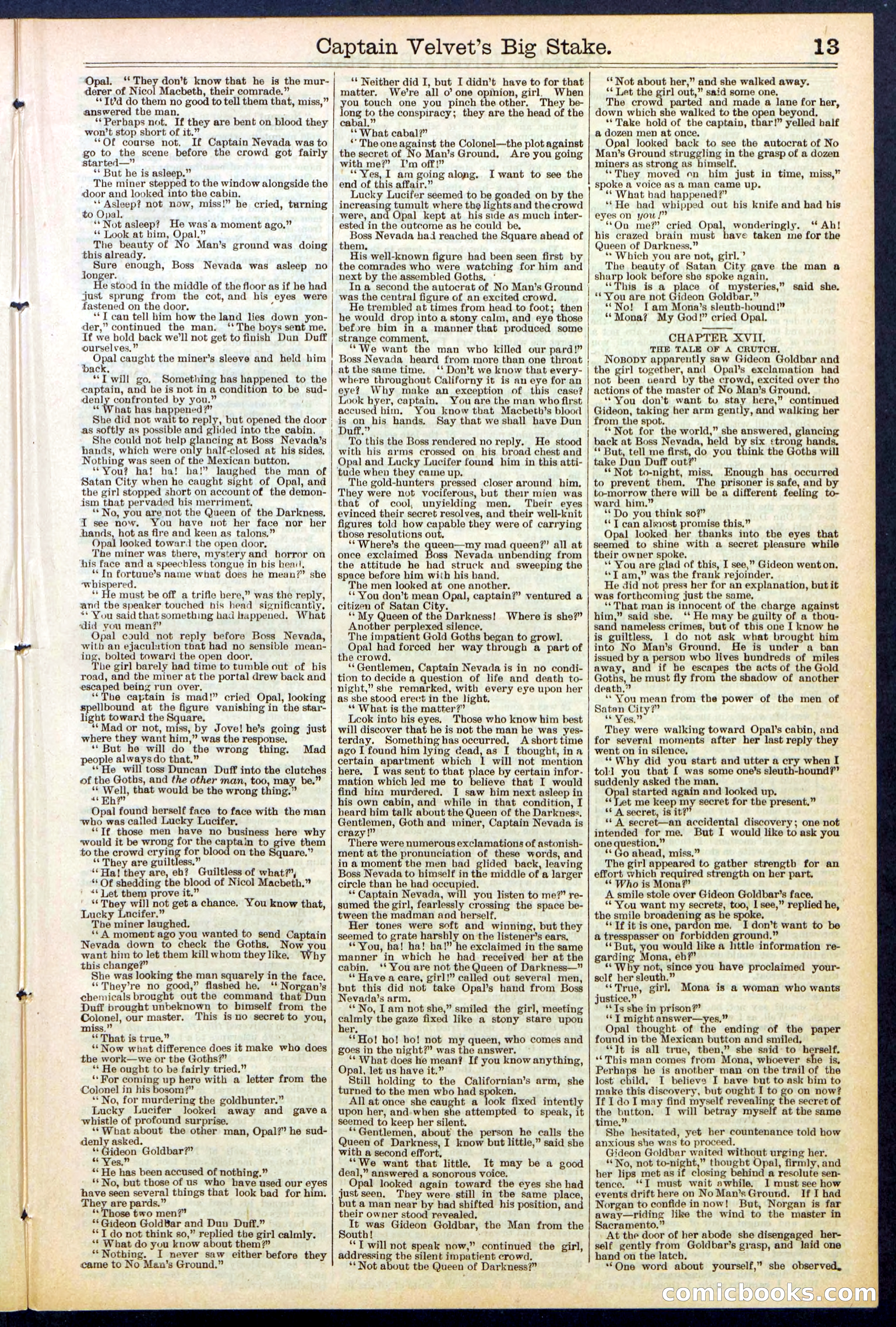 Beadle's New York Dime Library, No. 512 — page 13 of 32