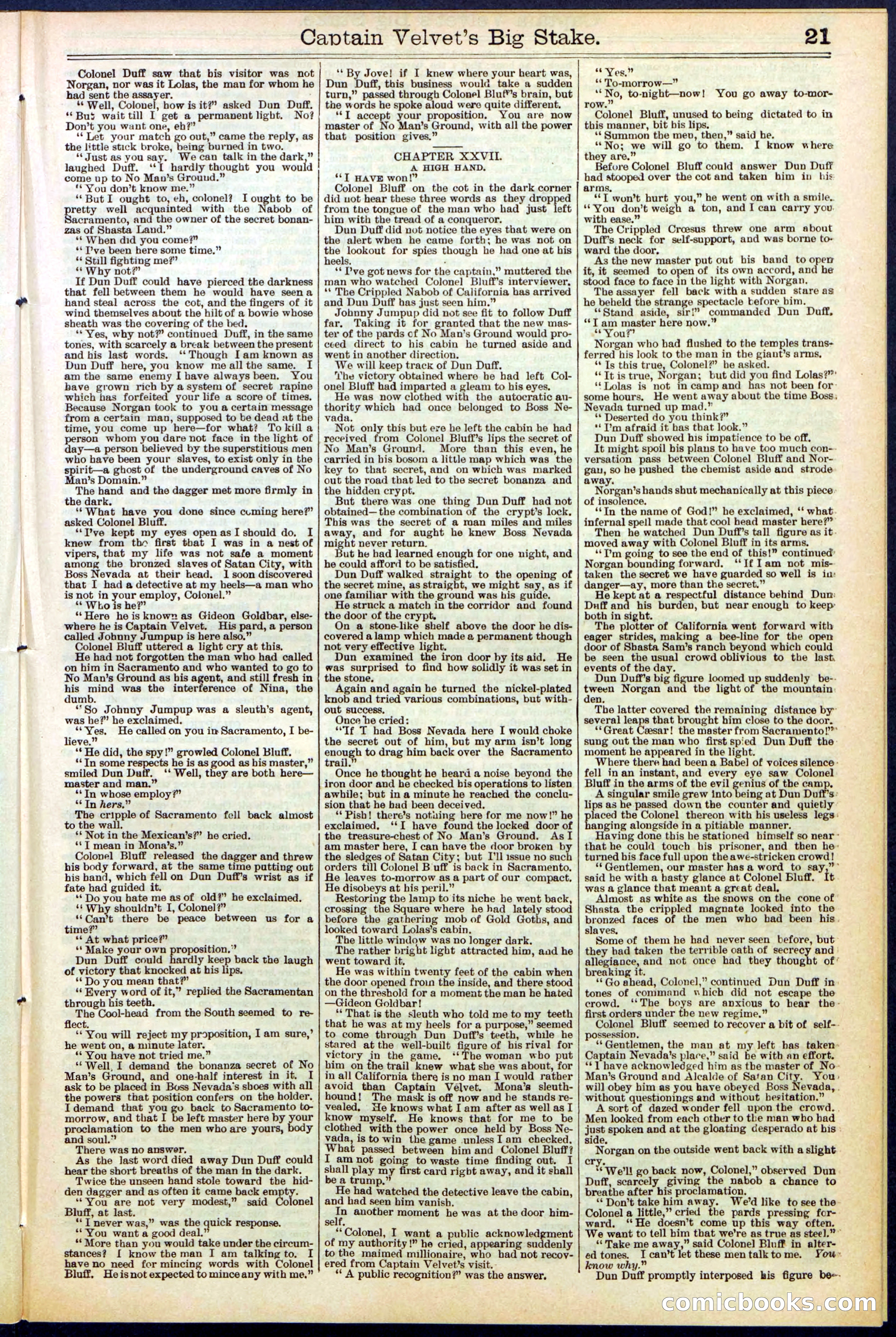 Beadle's New York Dime Library, No. 512 — page 21 of 32