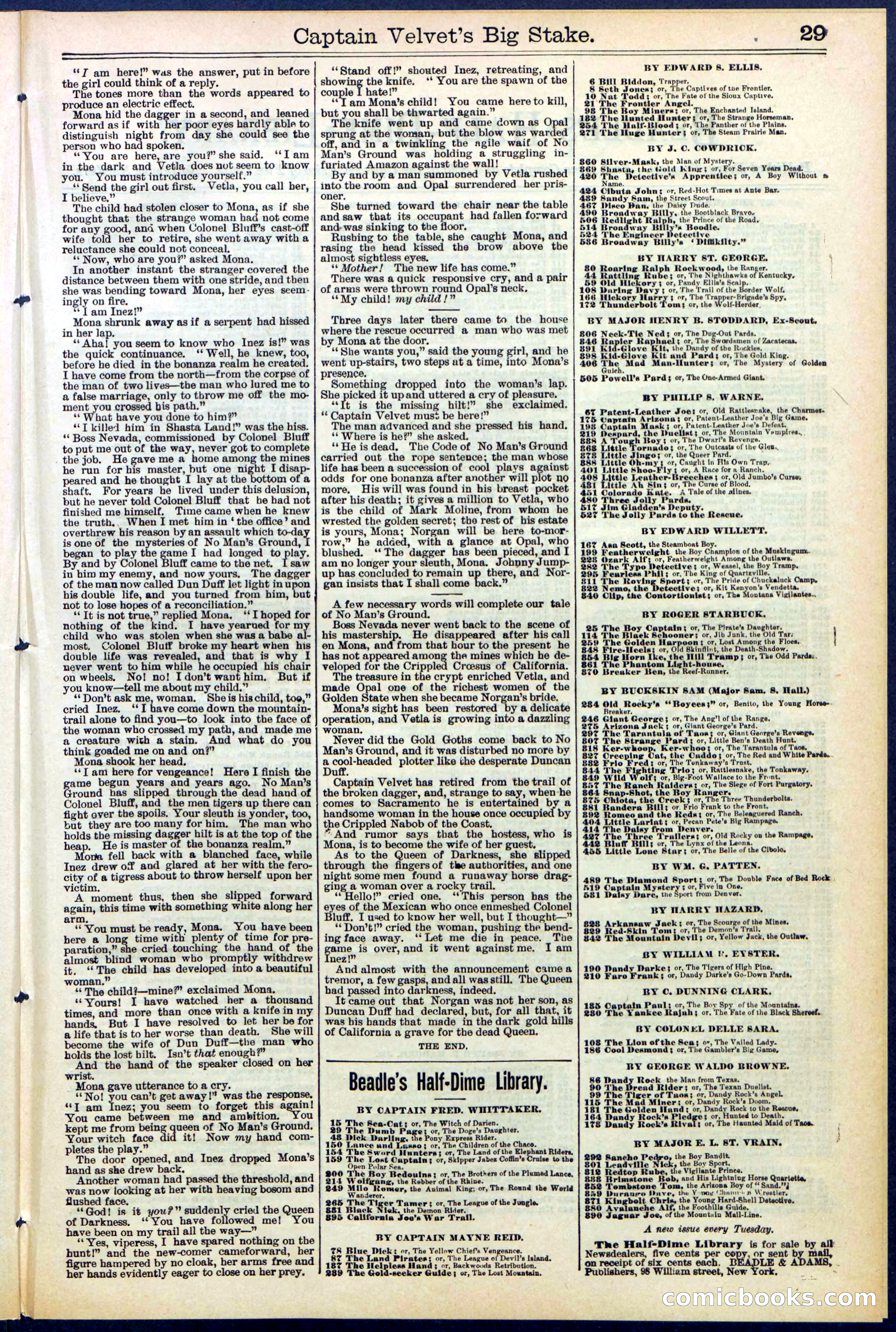Beadle's New York Dime Library, No. 512 — page 29 of 32