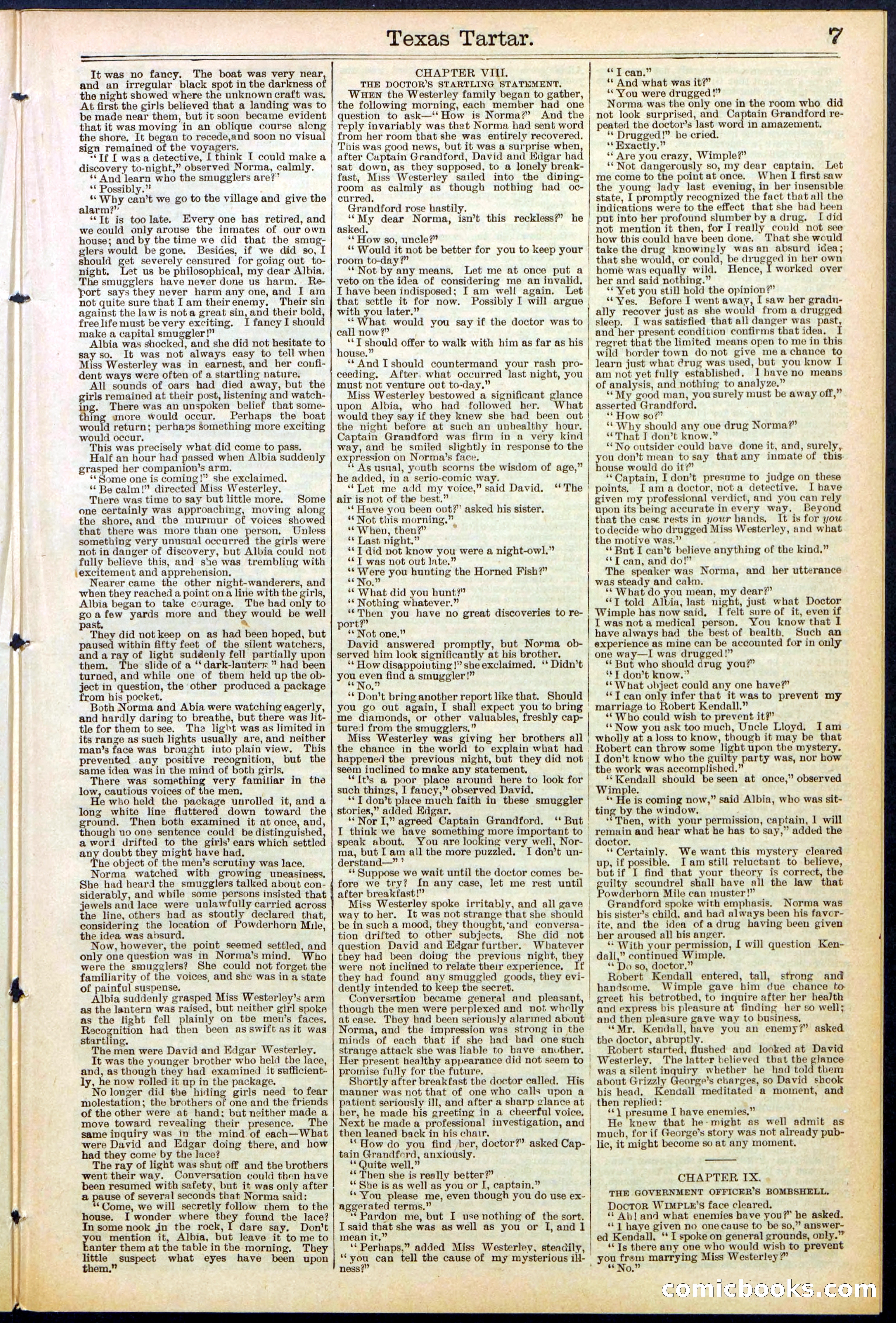 Beadle's New York Dime Library No. 513 — page 7 of 32