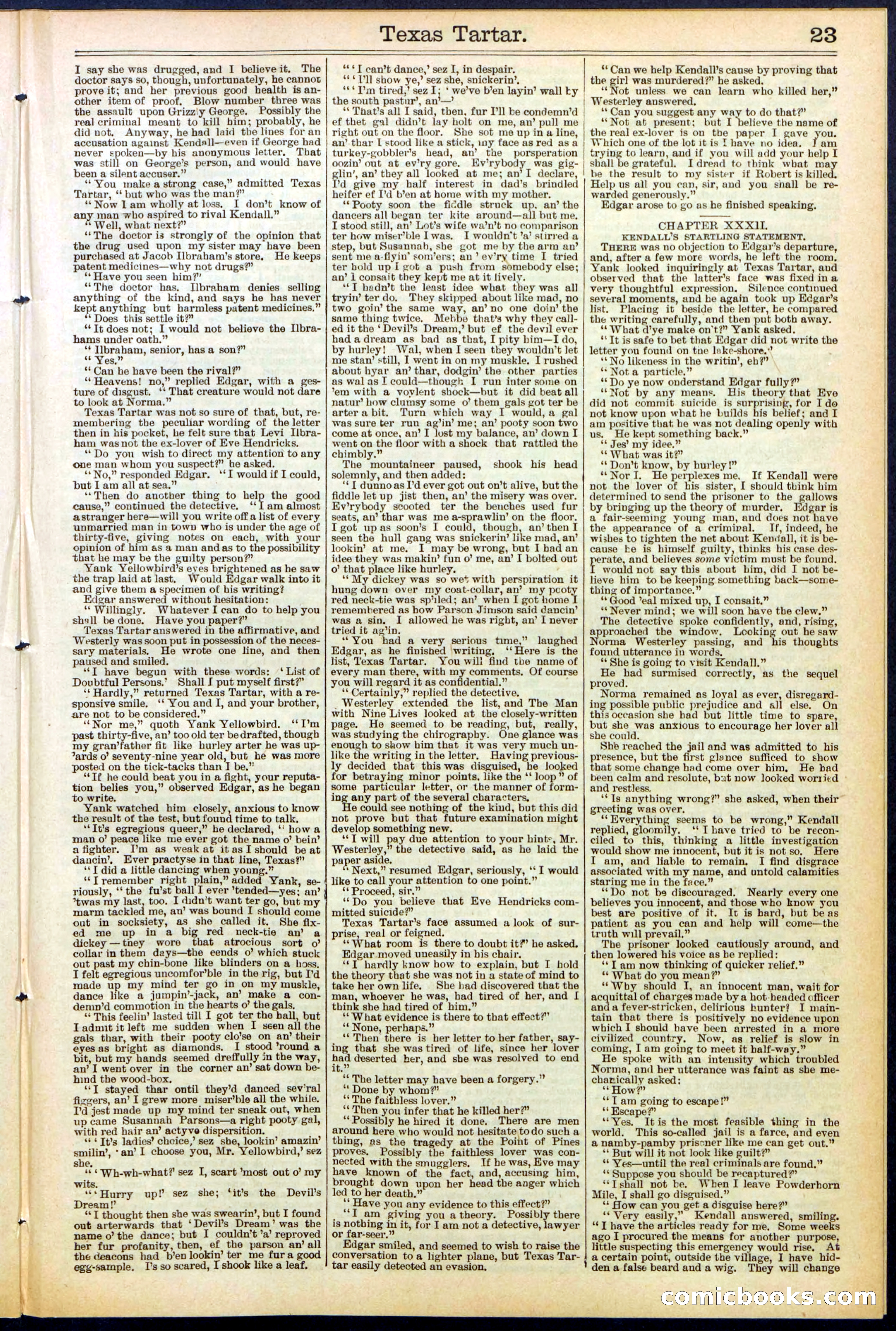 Beadle's New York Dime Library No. 513 — page 23 of 32