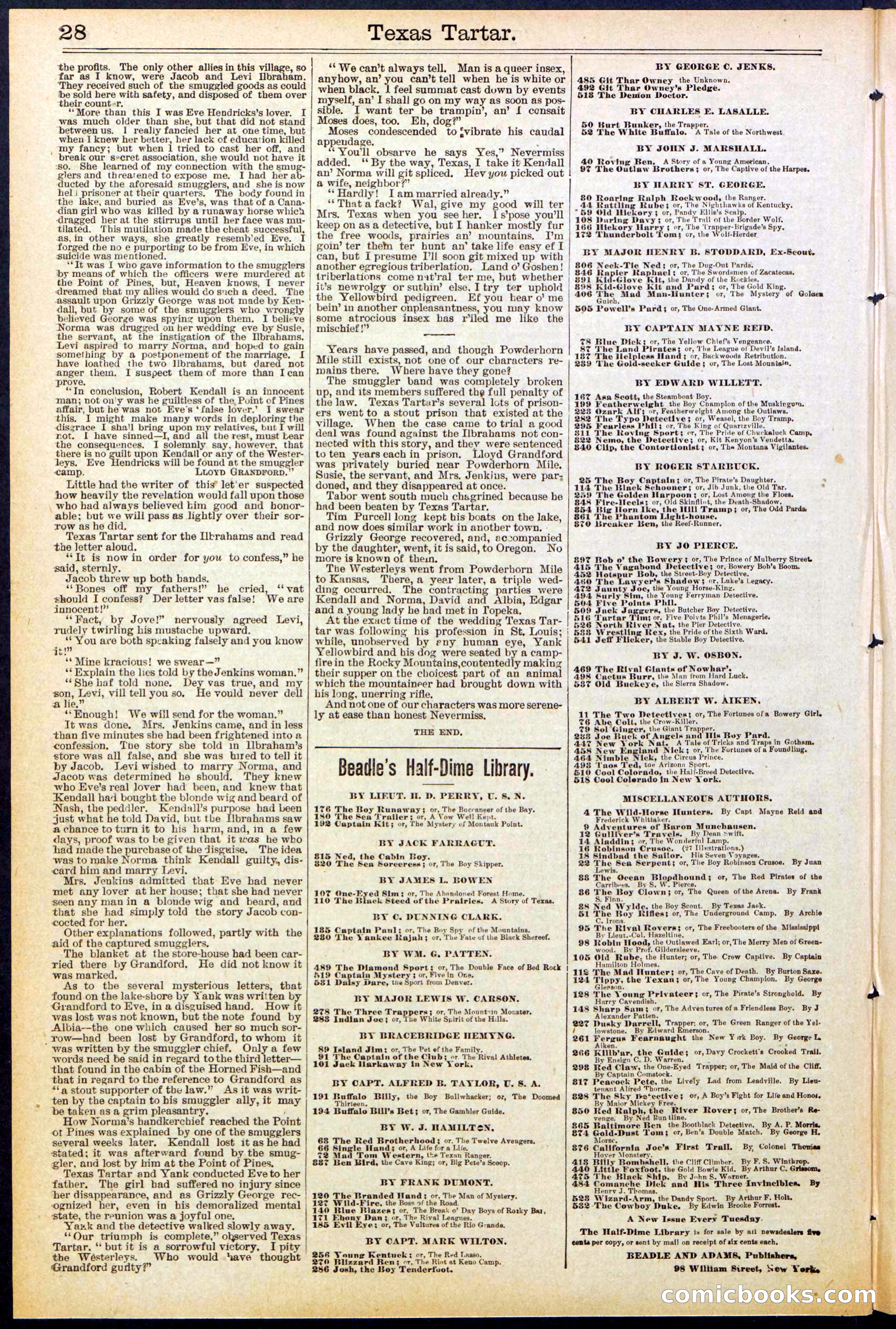 Beadle's New York Dime Library No. 513 — page 28 of 32