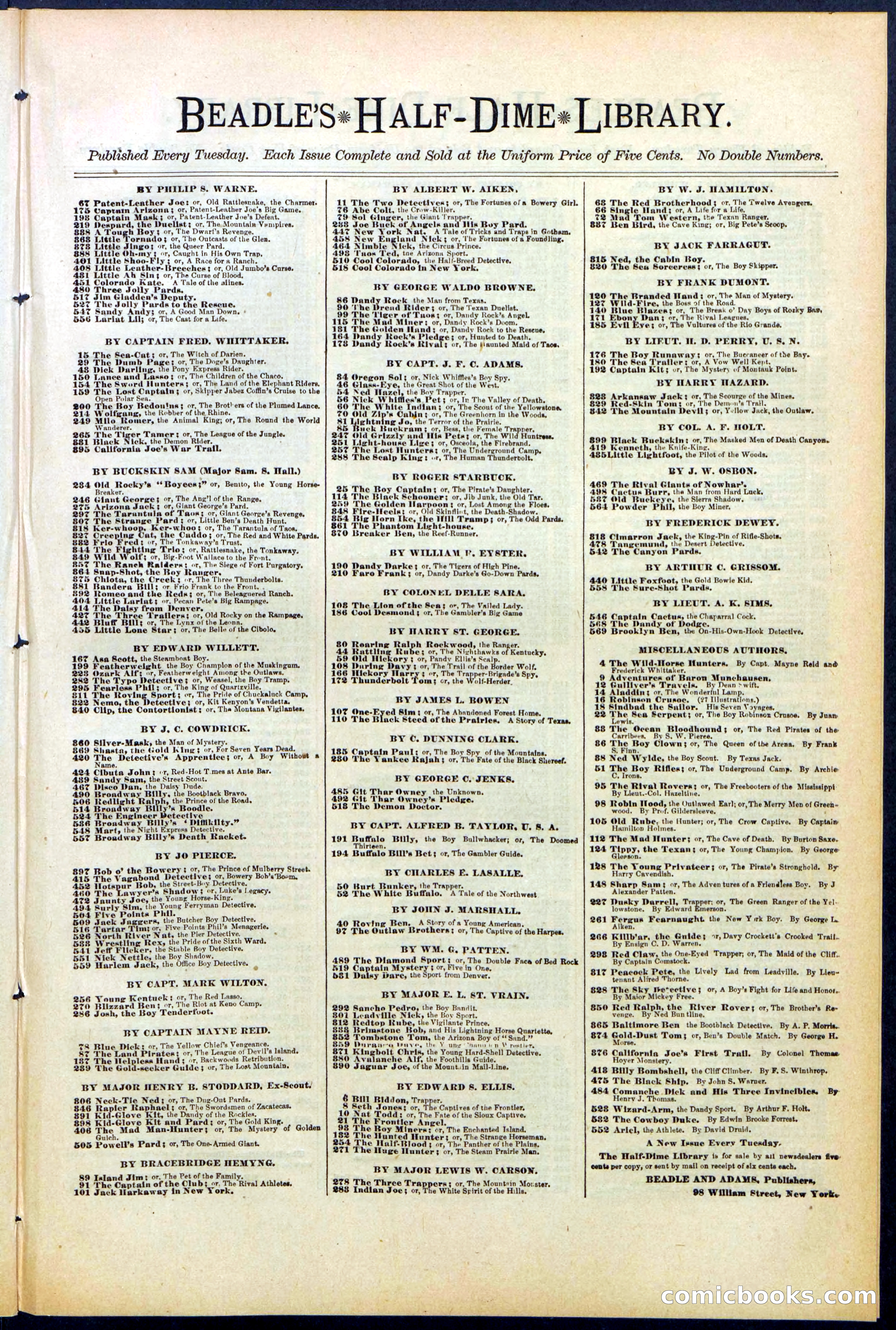 Beadle's New York Dime Library No. 513 — page 29 of 32
