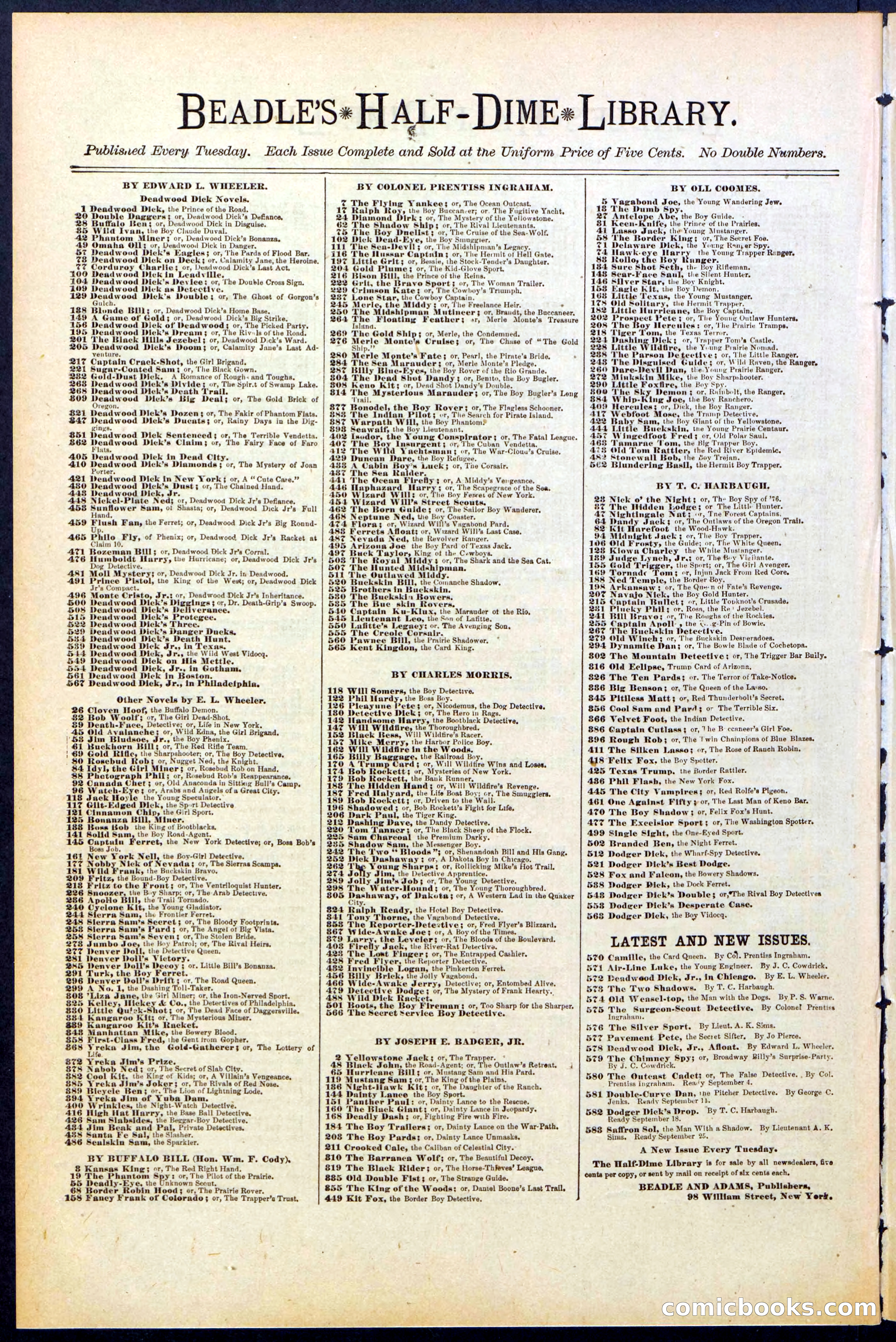 Beadle's New York Dime Library No. 513 — page 30 of 32