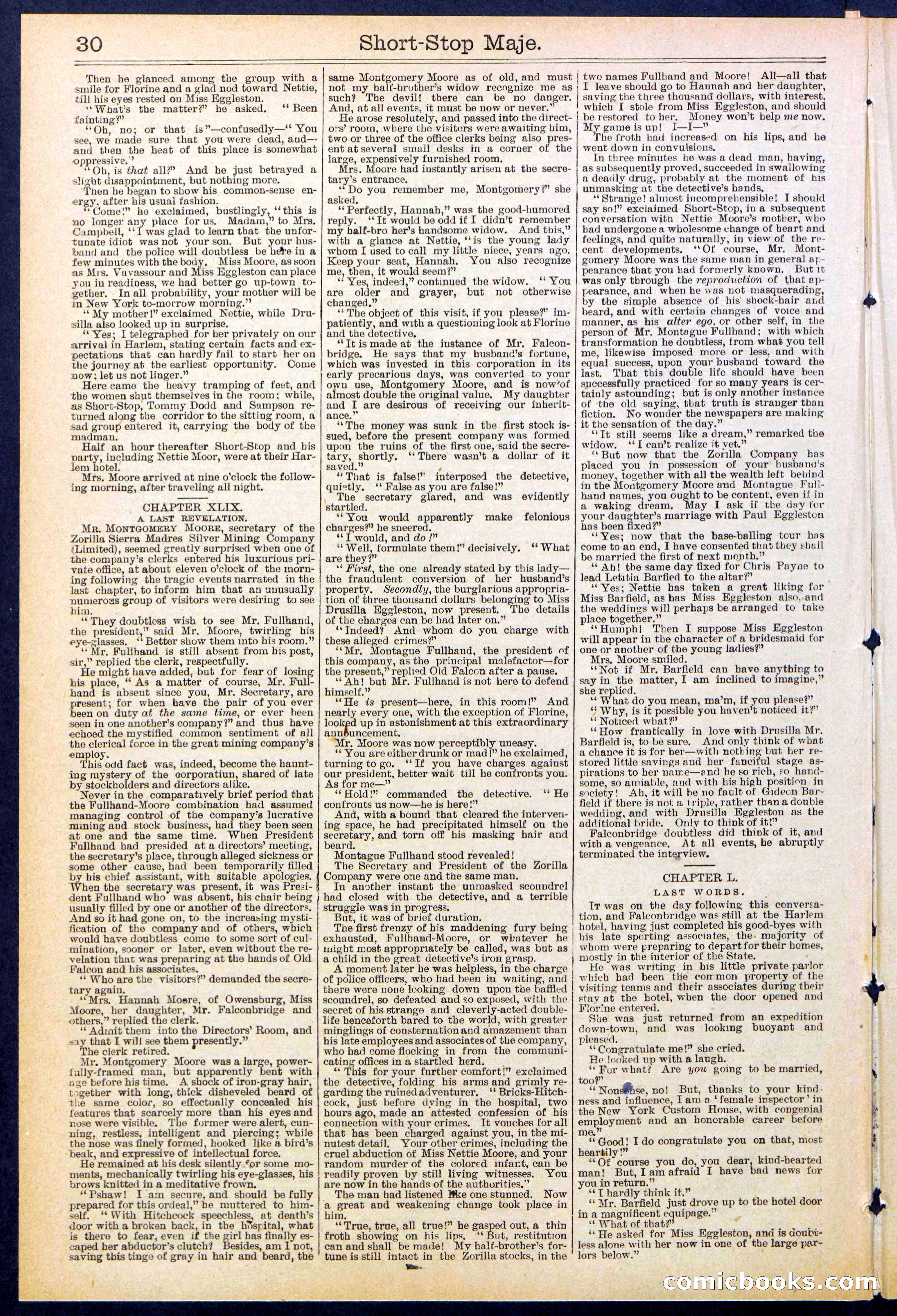 Beadle's New York Dime Library No. 515 — page 30 of 32