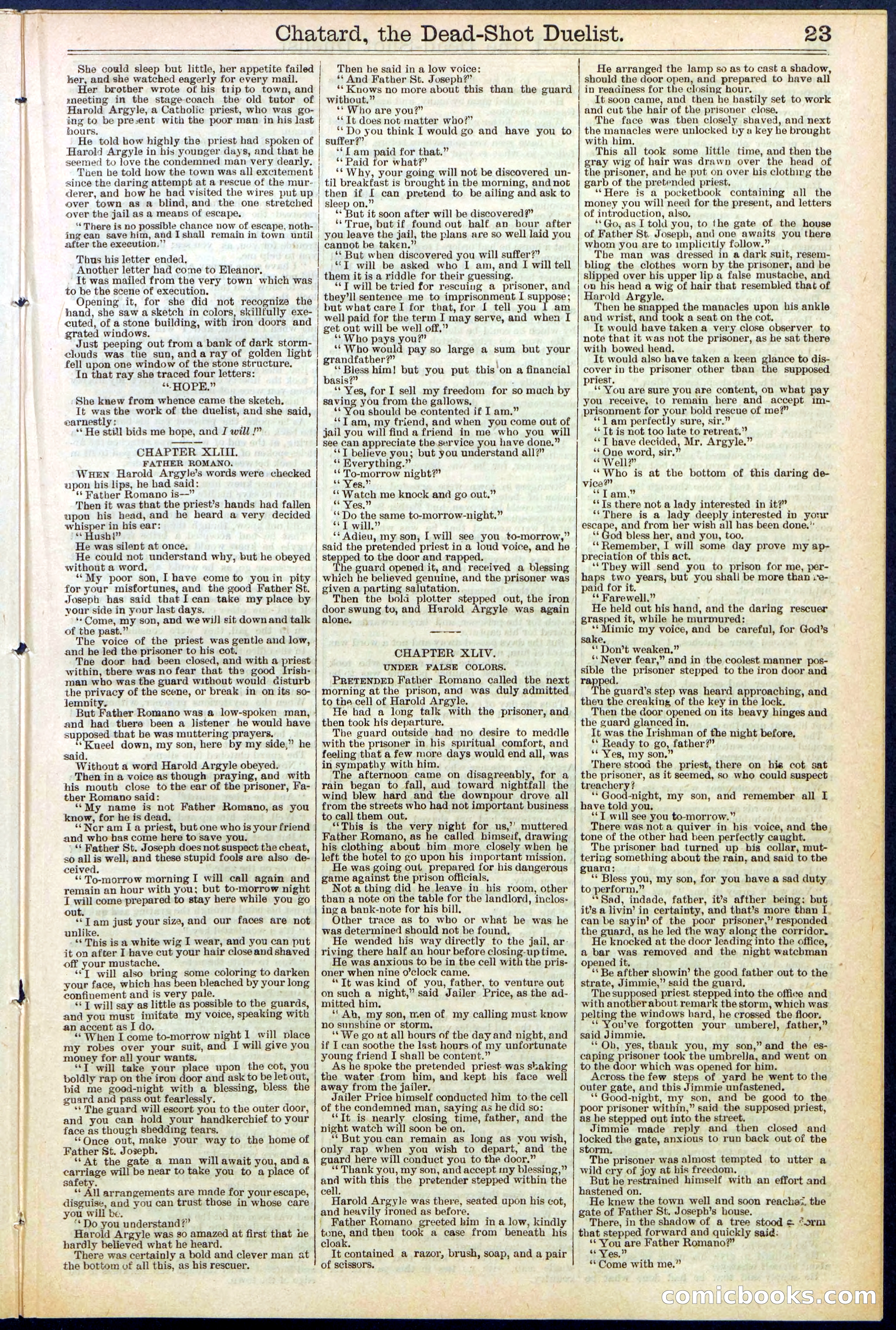 Beadle's New York Dime Library No. 516 — page 23 of 32
