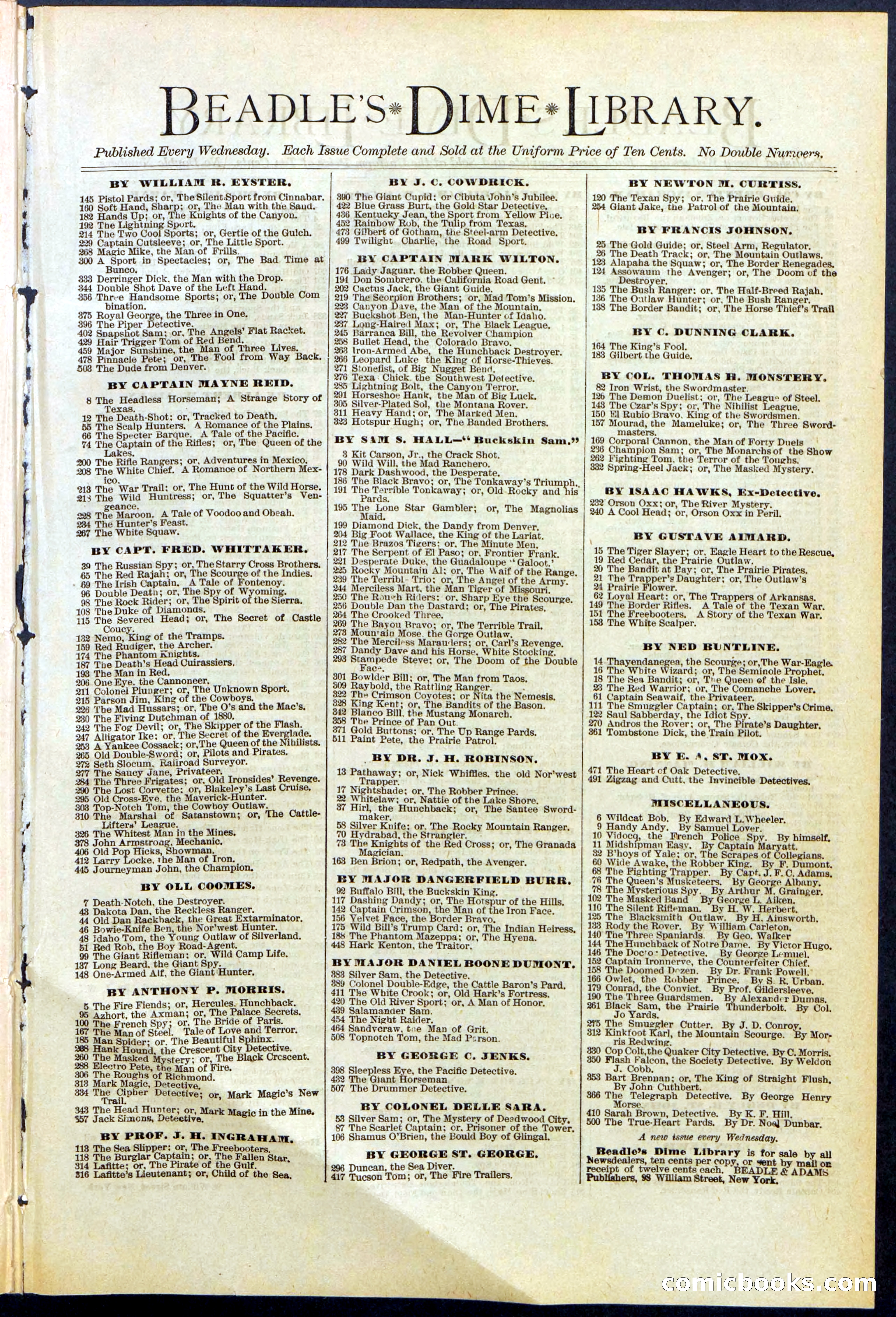 Beadle's New York Dime Library No. 517 — page 31 of 32