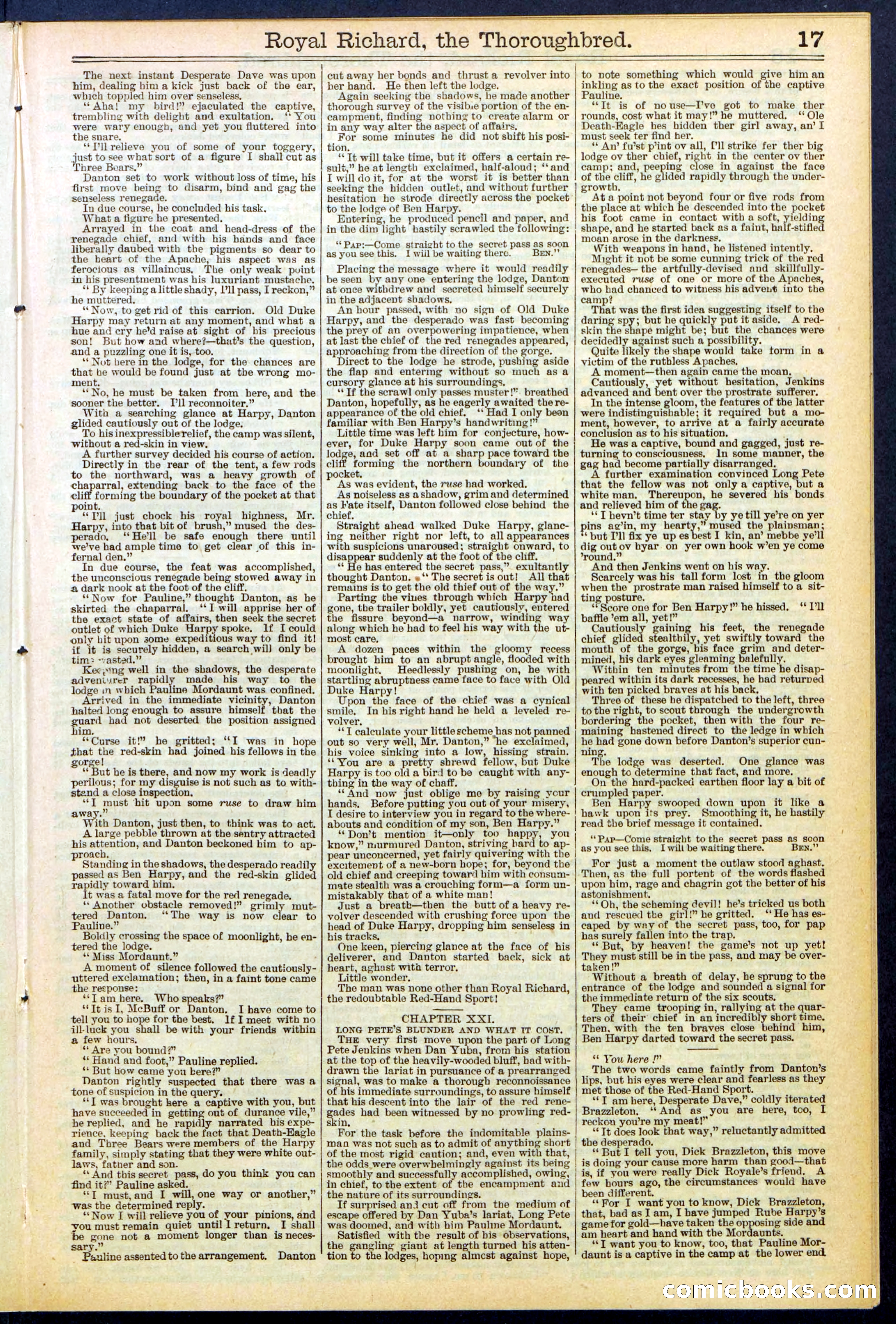 Beadle's Dime Library No. 518 — page 17 of 32