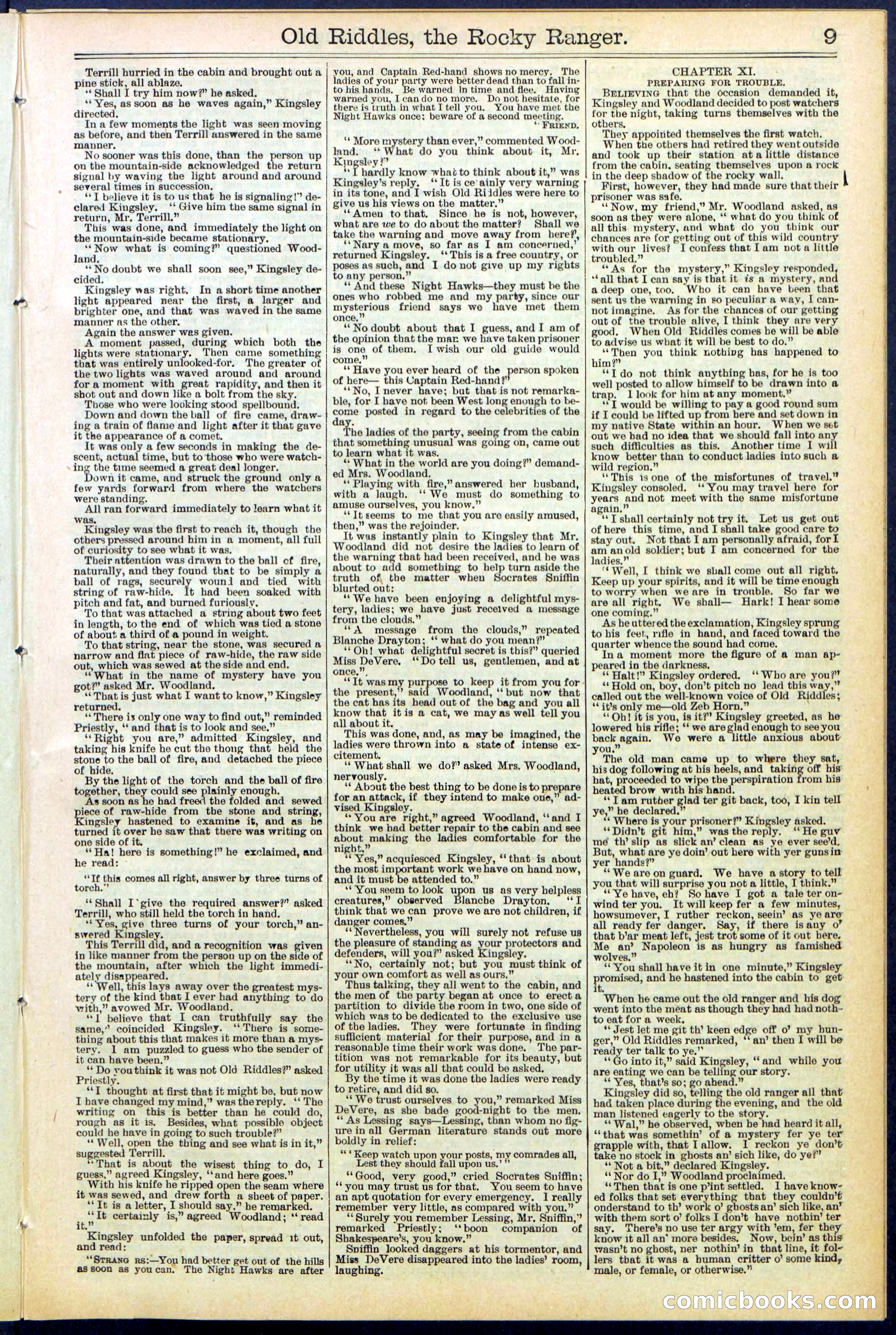 Beadle's New York Dime Library No. 519 — page 9 of 32