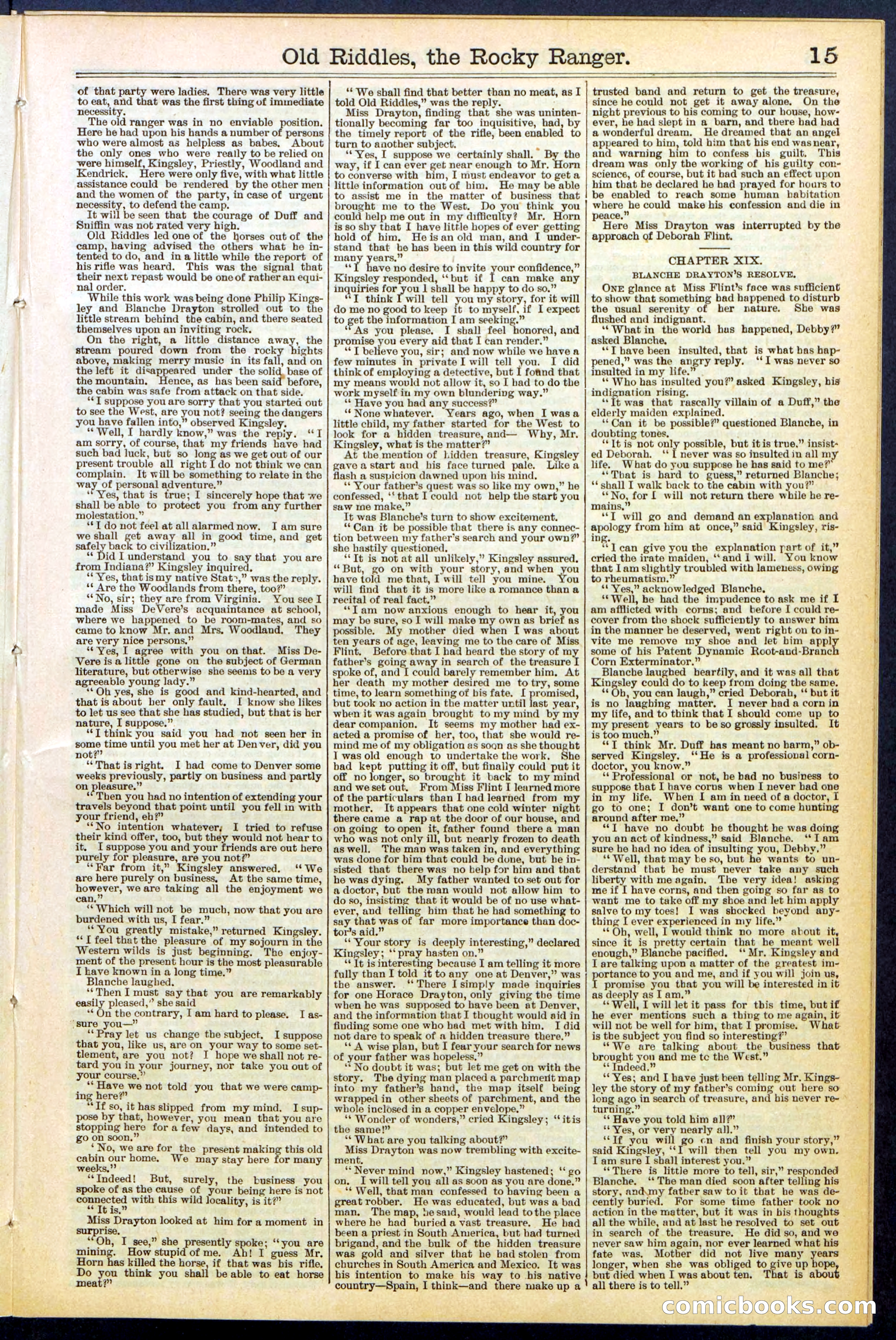 Beadle's New York Dime Library No. 519 — page 15 of 32