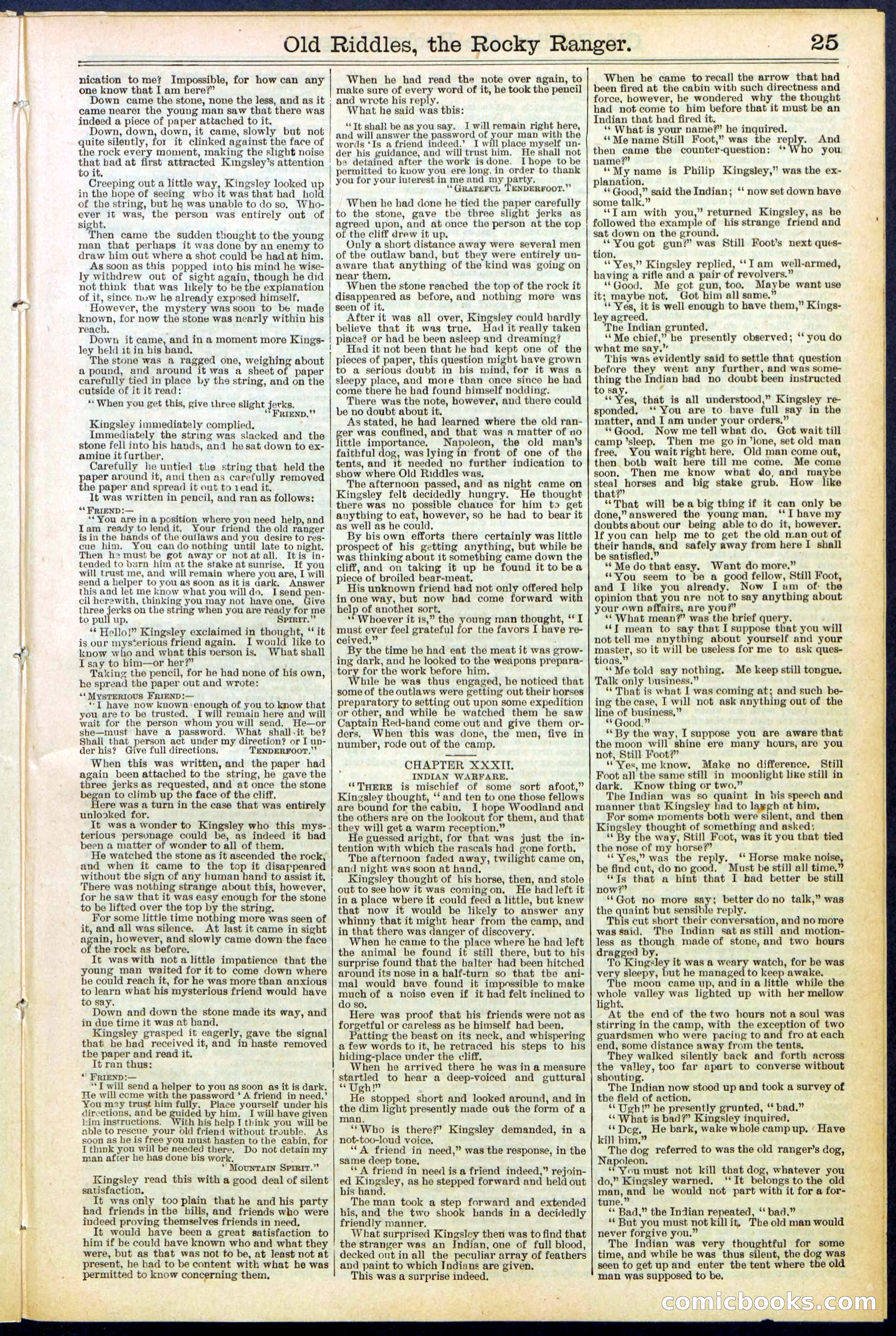 Beadle's New York Dime Library No. 519 — page 25 of 32