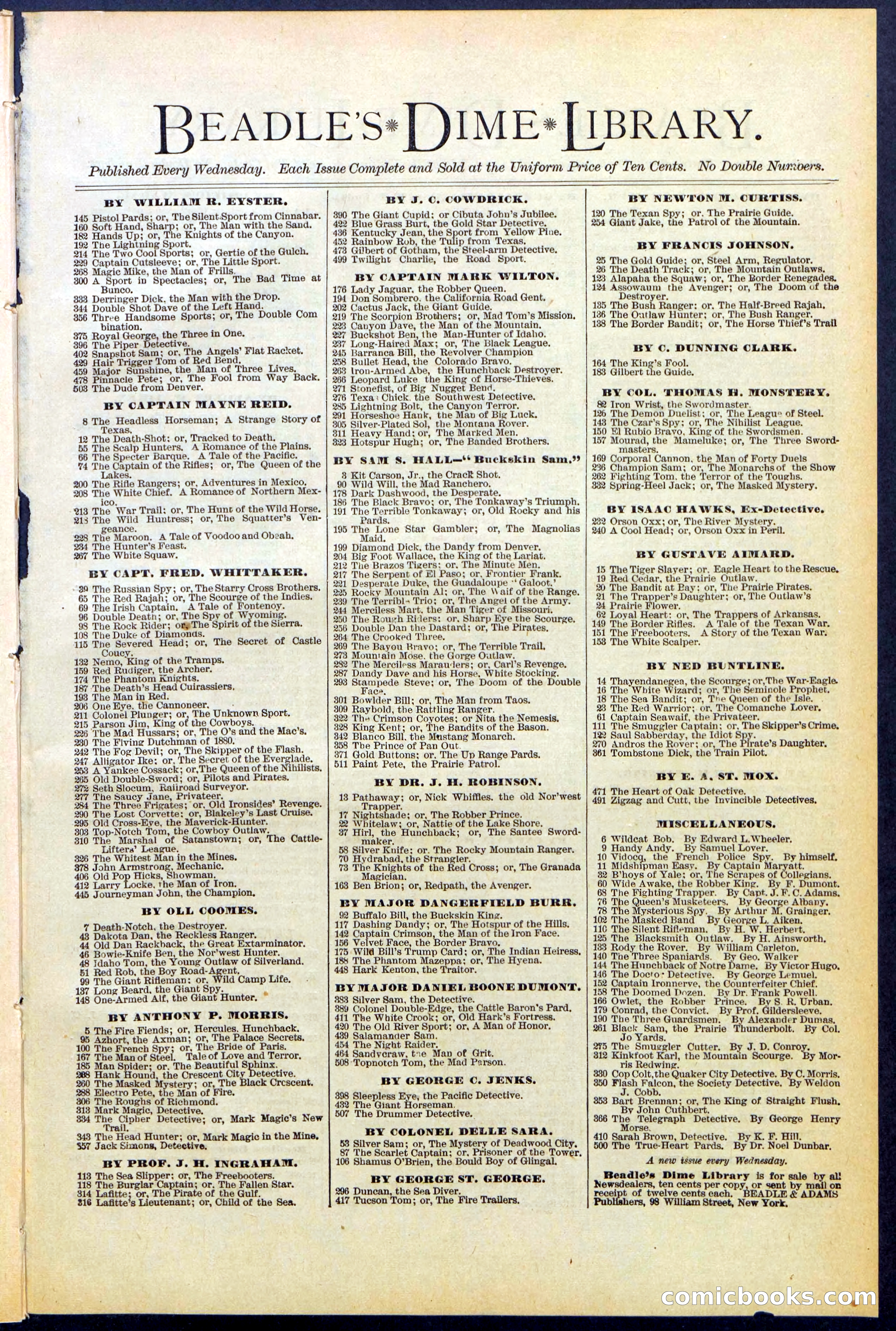 Beadle's New York Dime Library No. 519 — page 31 of 32
