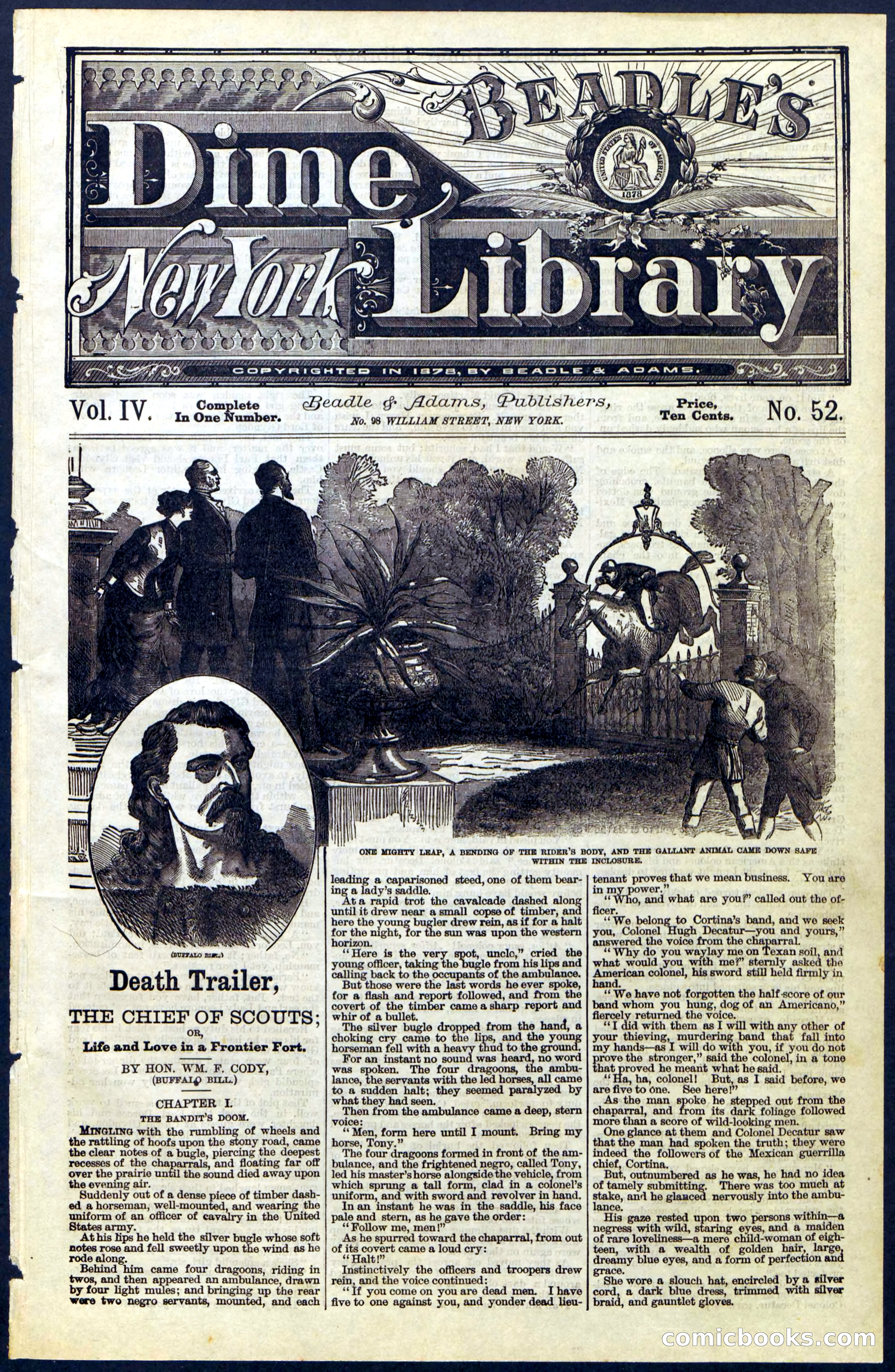 Beadle's Dime Library No. 52 — page 1 of 24