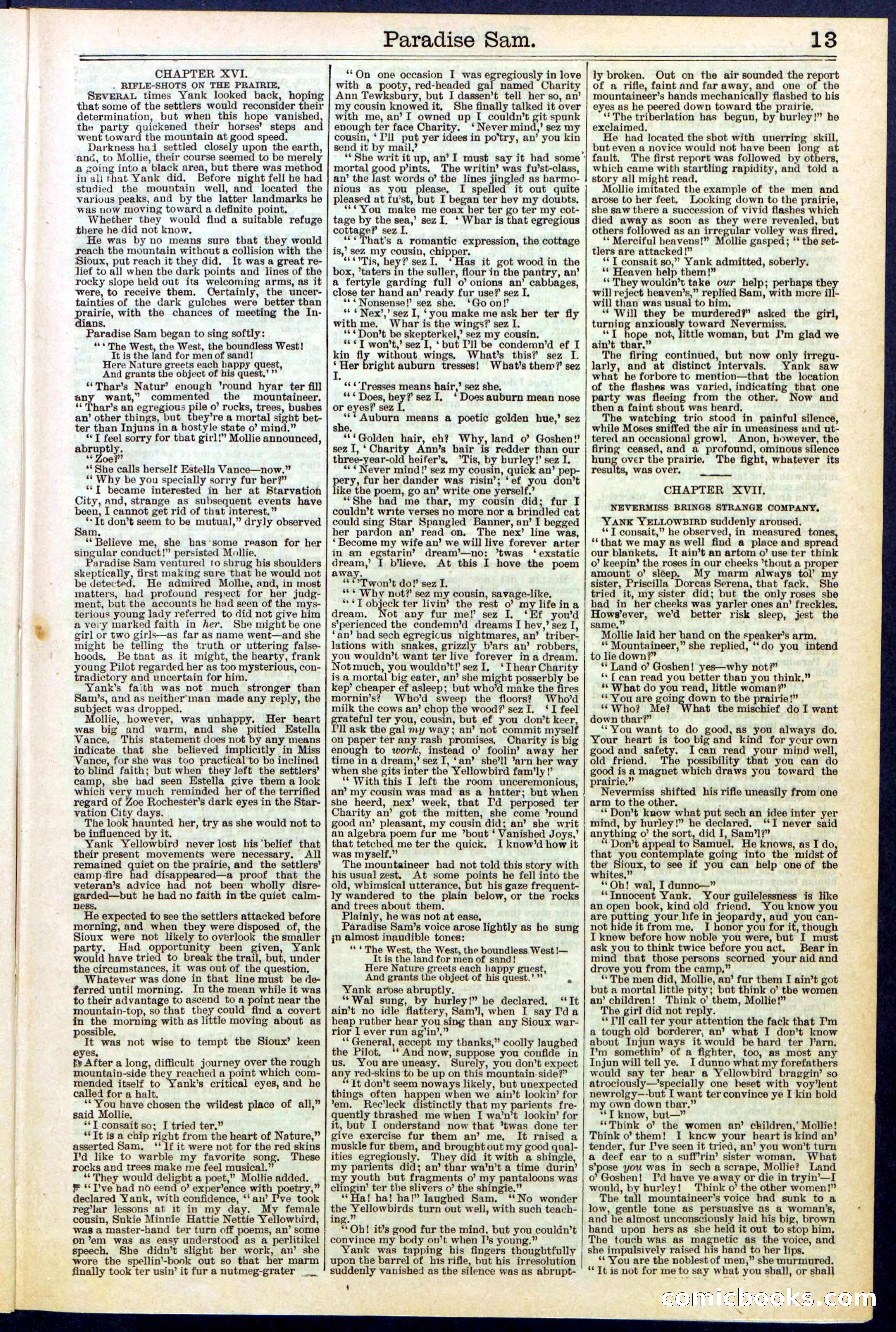Beadle's New York Dime Library No. 521 — page 13 of 32