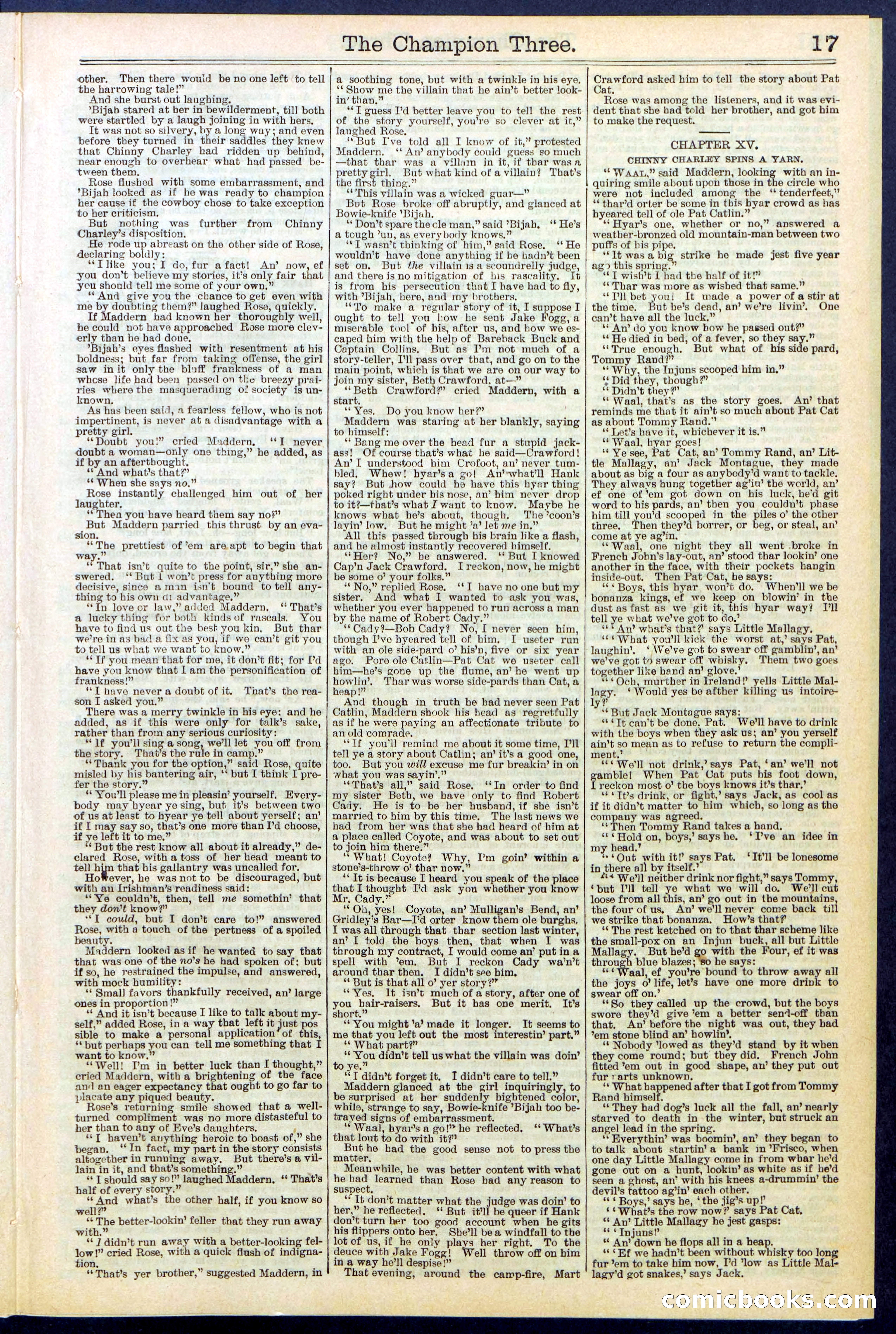 Beadle's Dime Library No. 522 — page 17 of 32