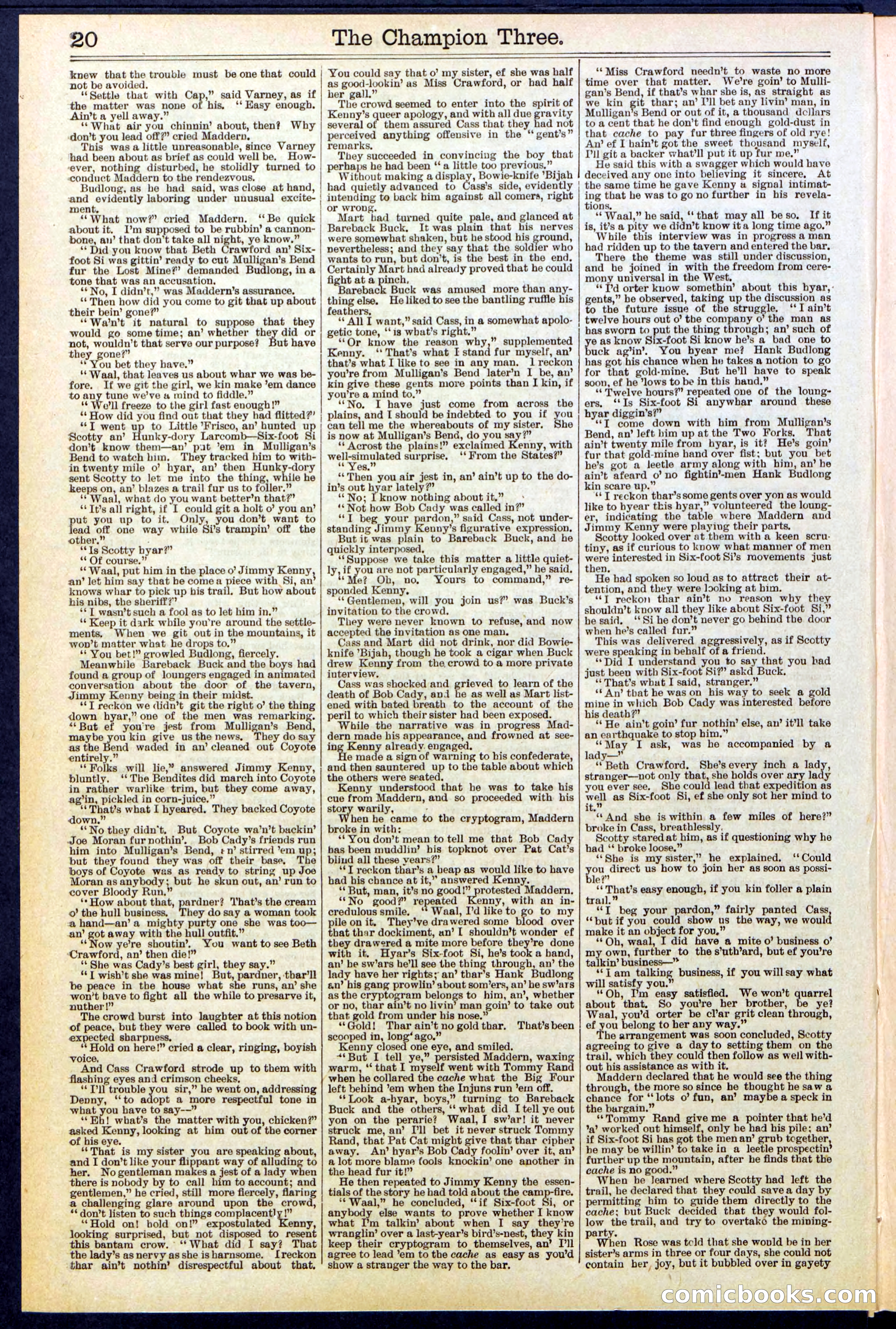 Beadle's Dime Library No. 522 — page 20 of 32