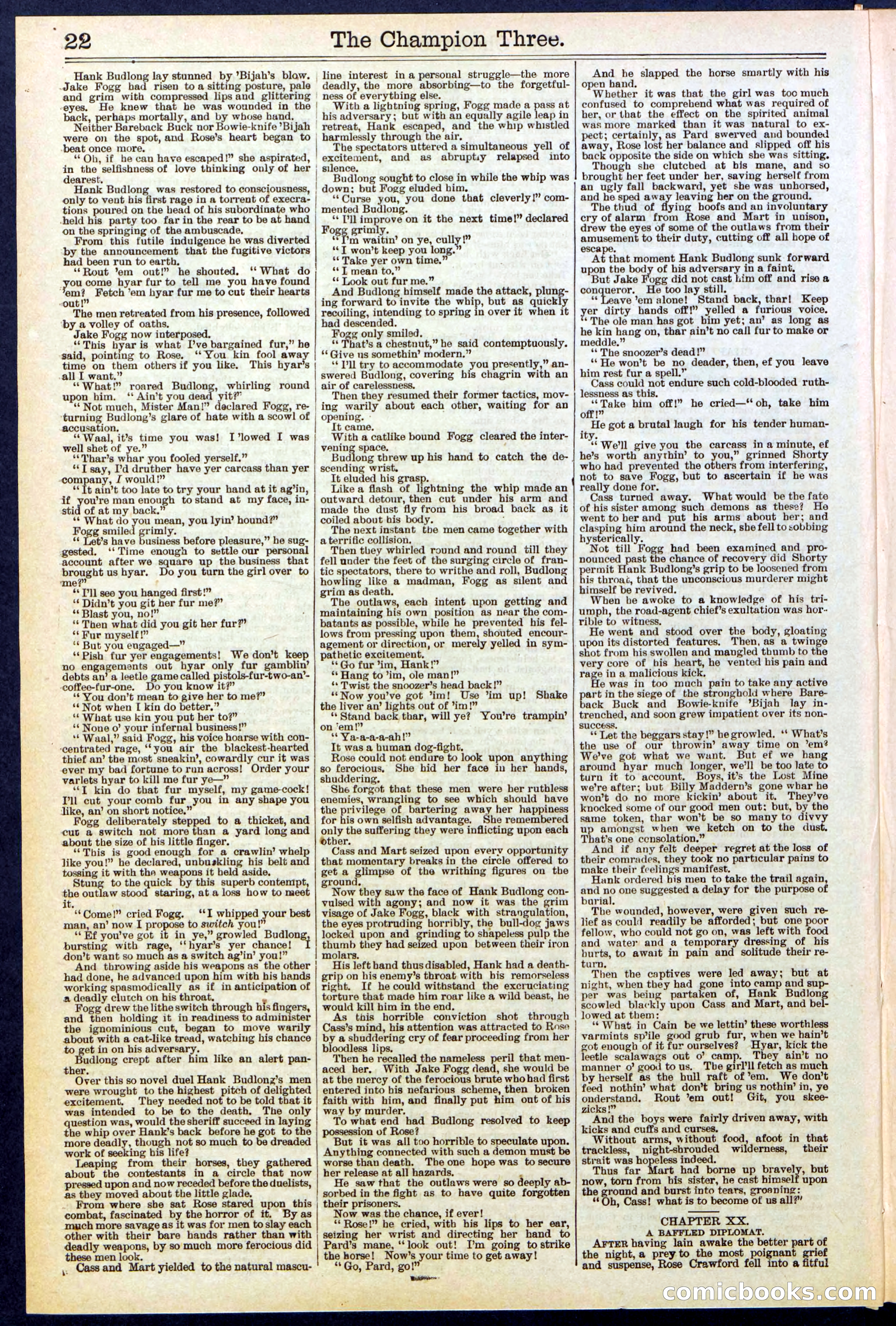 Beadle's Dime Library No. 522 — page 22 of 32
