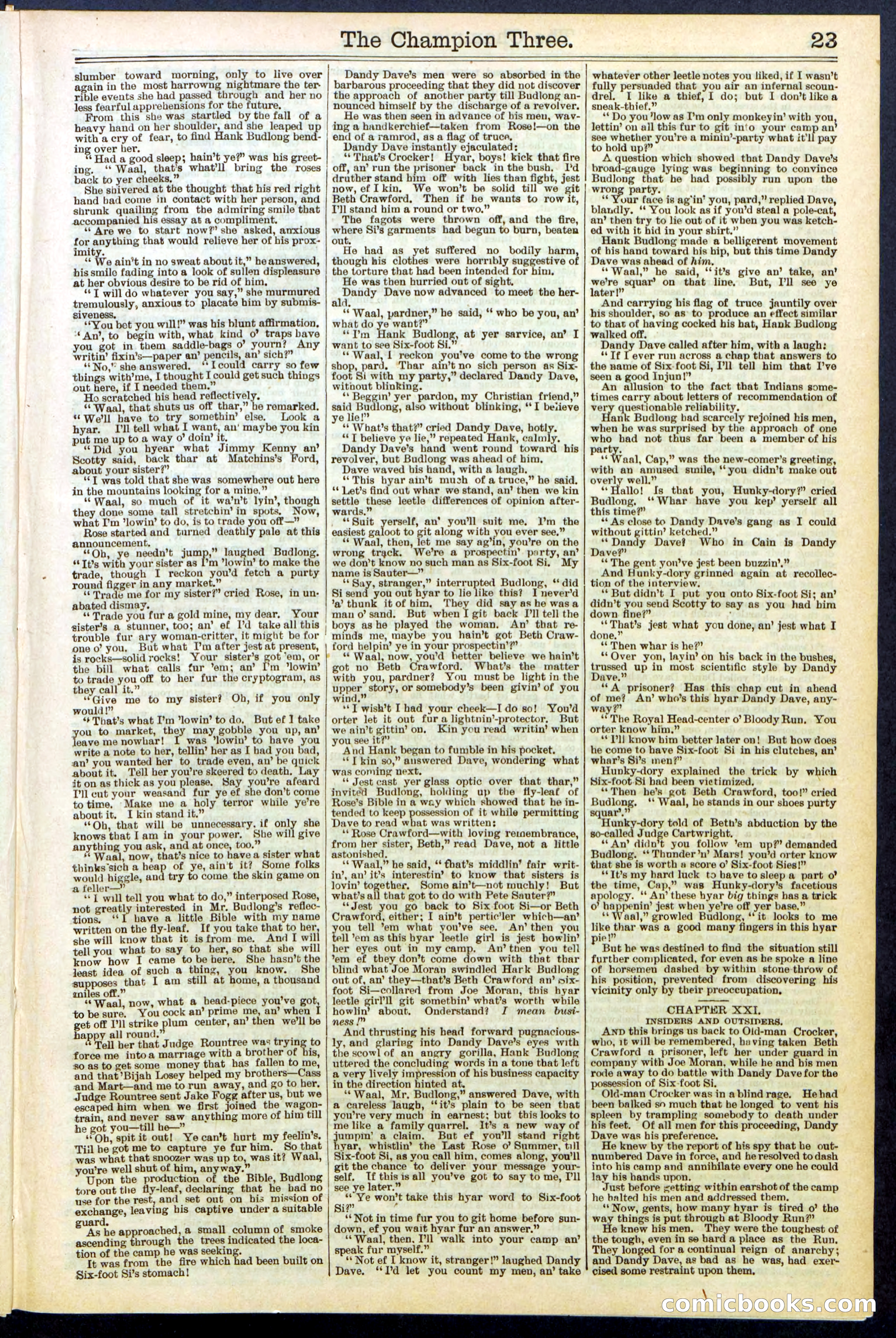 Beadle's Dime Library No. 522 — page 23 of 32
