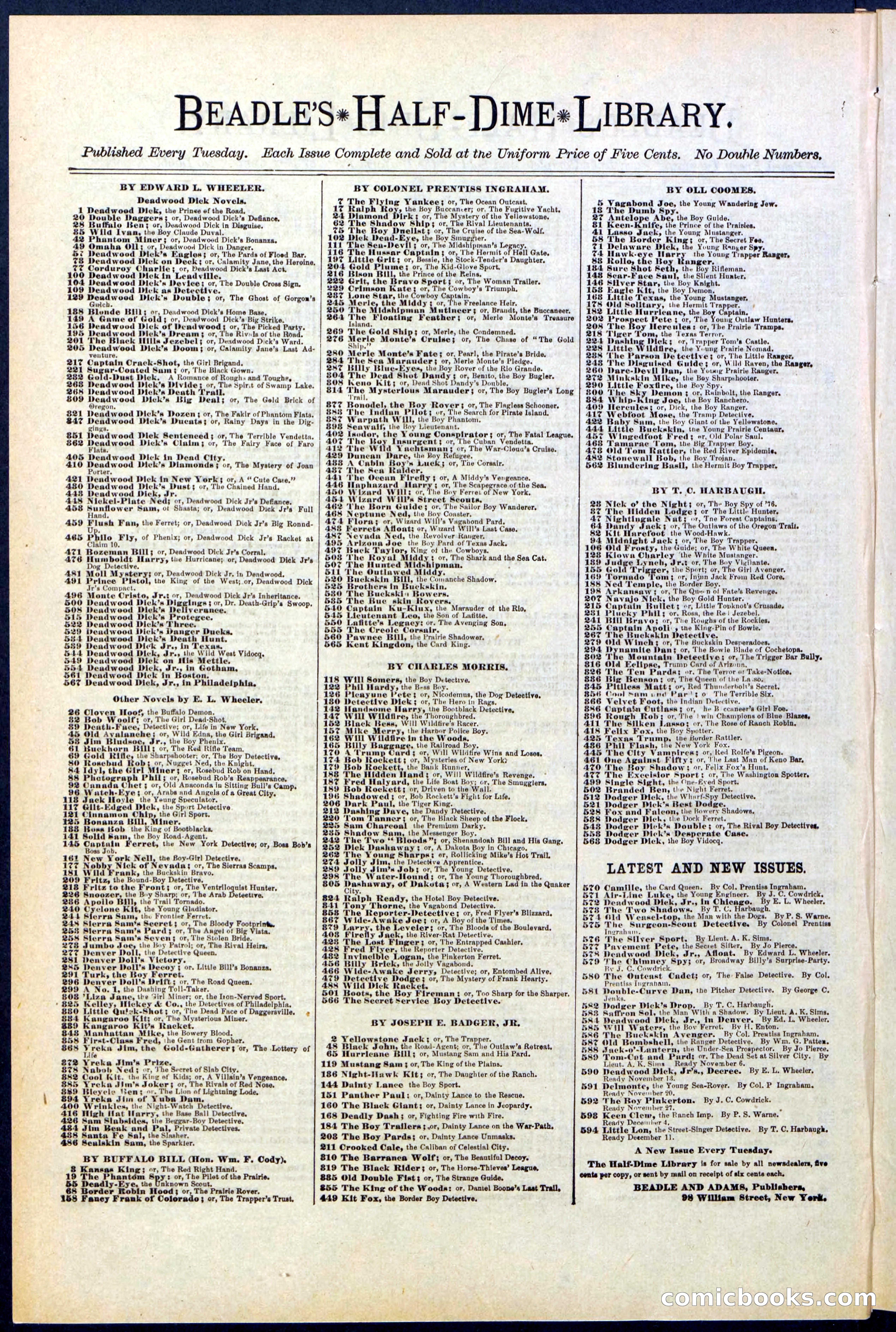 Beadle's New York Dime Library No. 523 — page 30 of 32