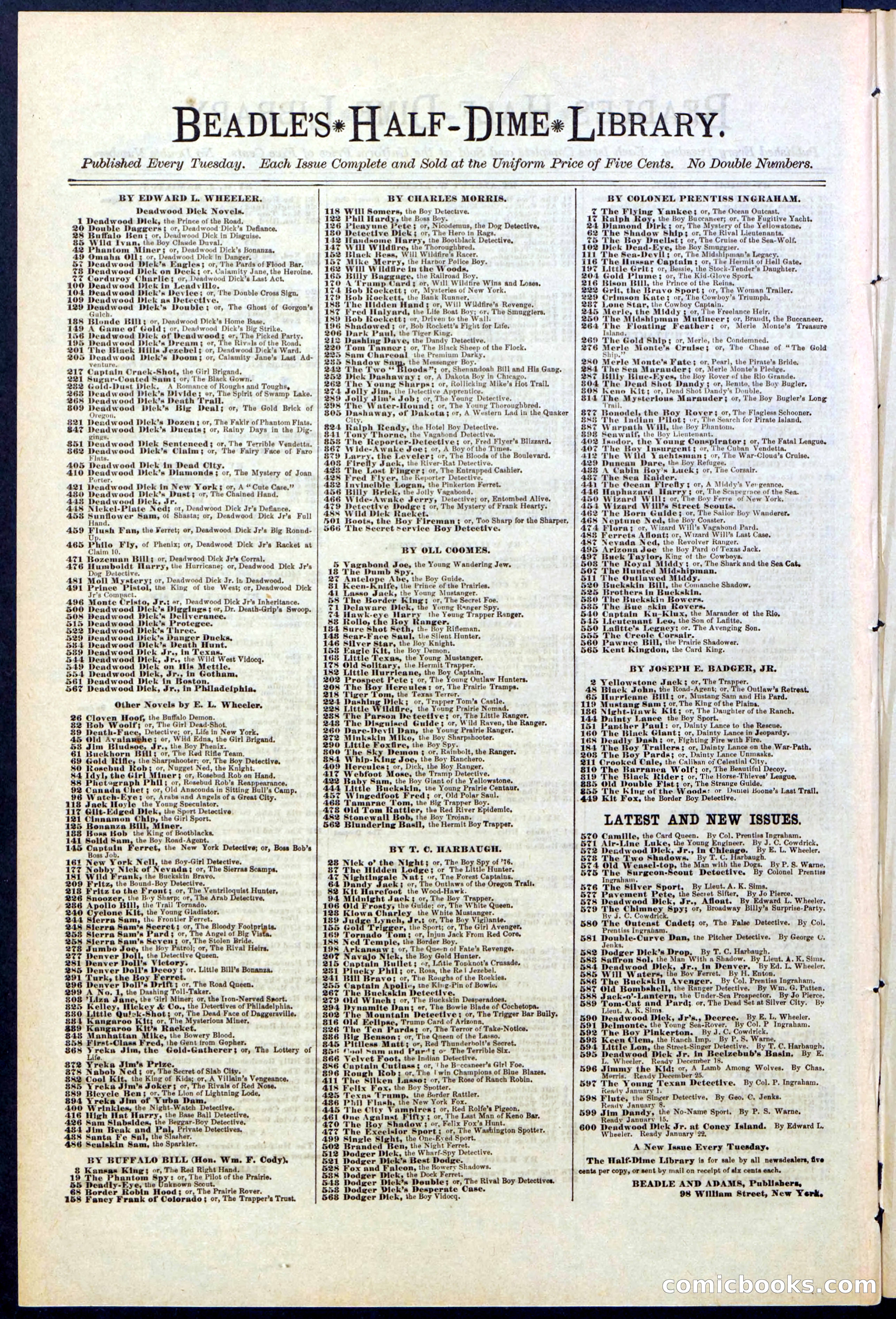 Beadle's New York Dime Library, No. 529 — page 30 of 32