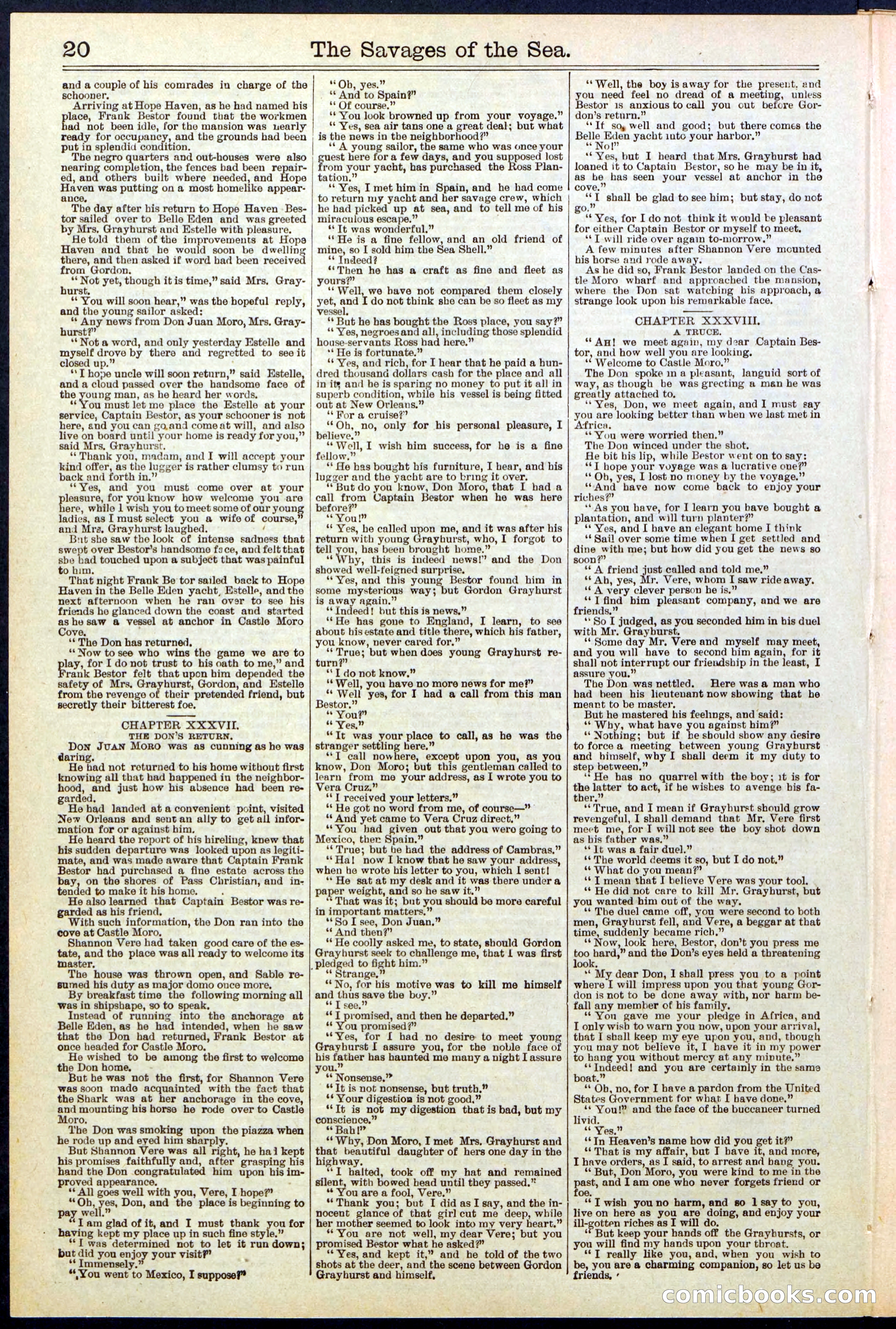 Beadle's New York Dime Library No. 530 — page 20 of 40