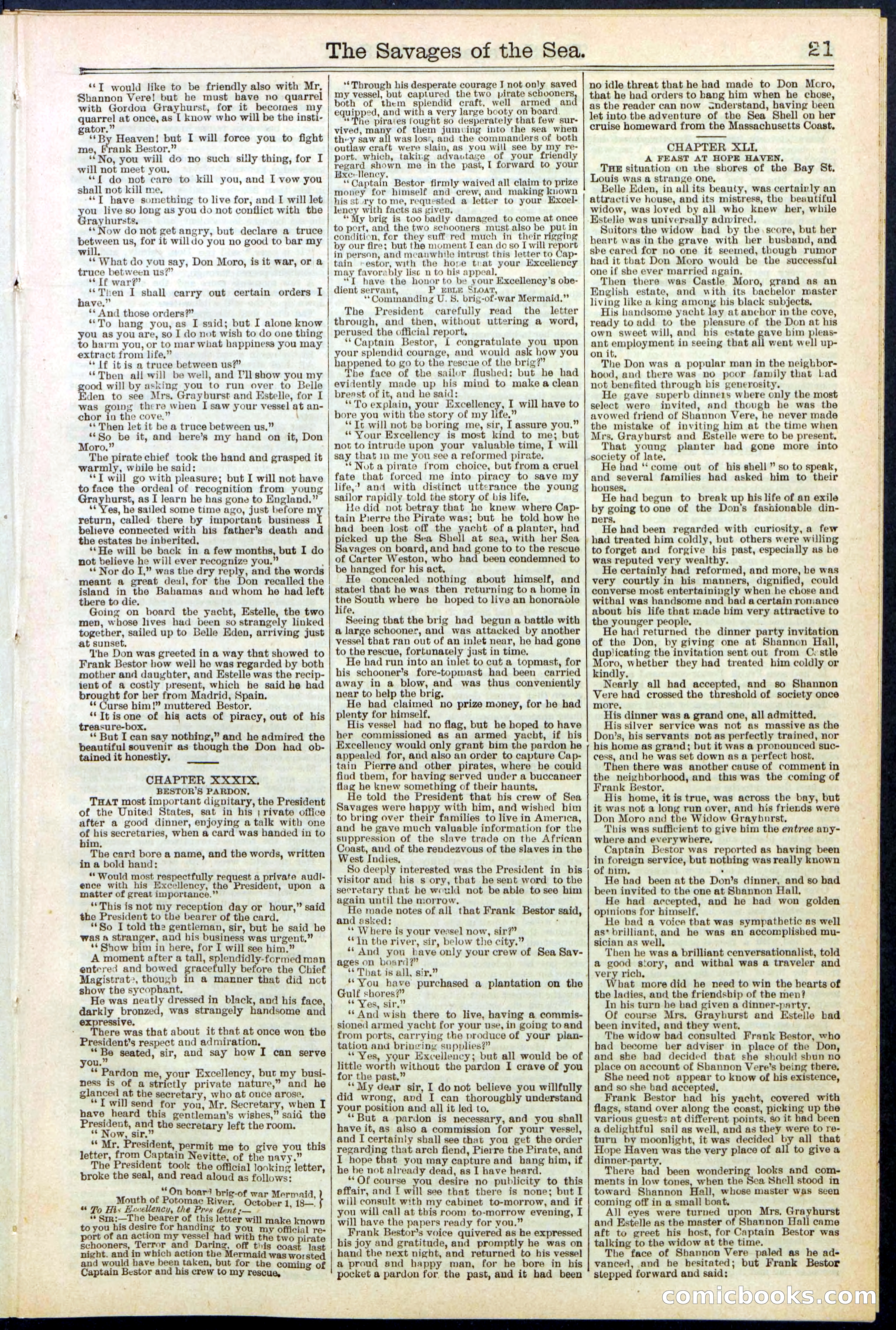 Beadle's New York Dime Library No. 530 — page 21 of 40