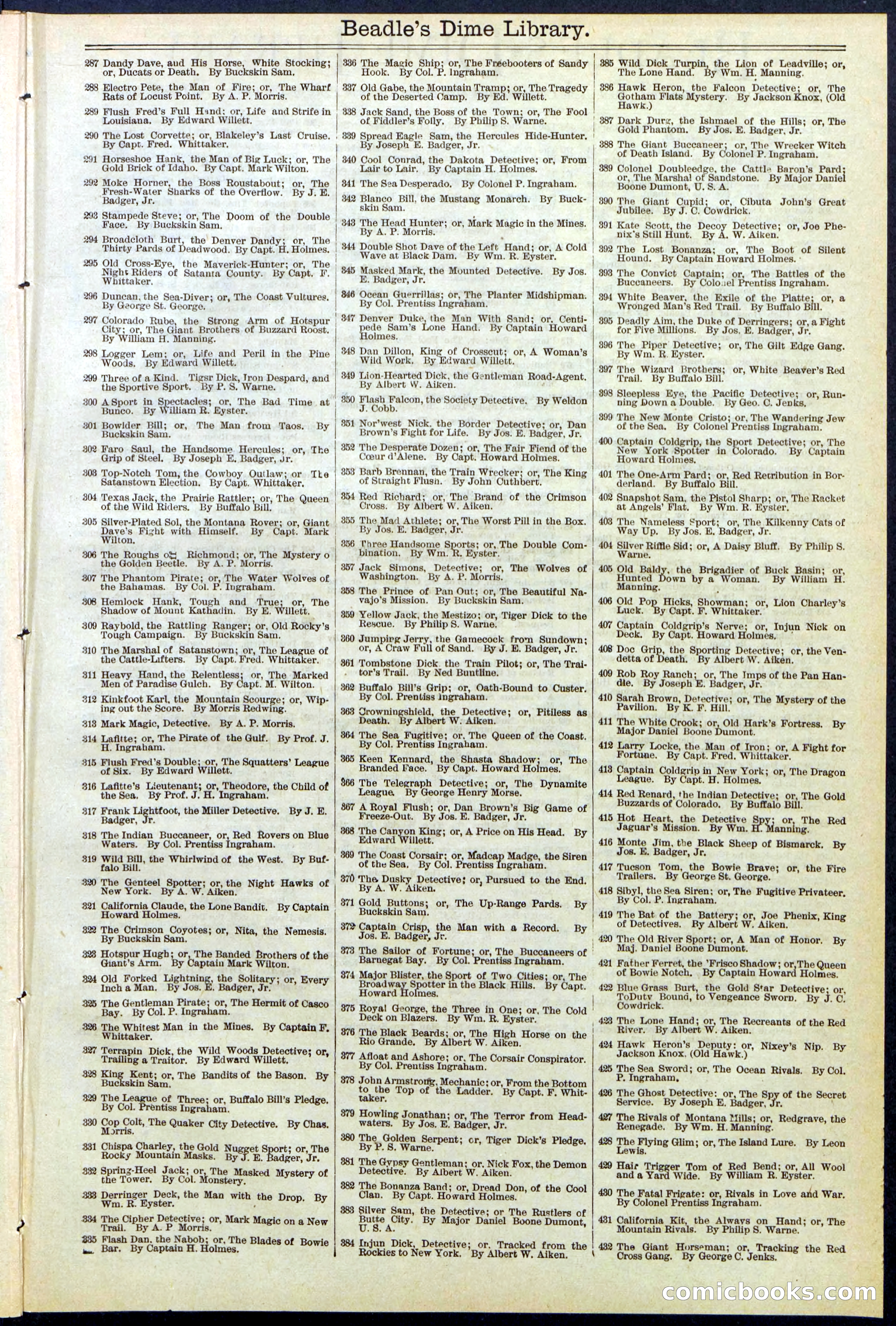 Beadle's New York Dime Library No. 530 — page 39 of 40